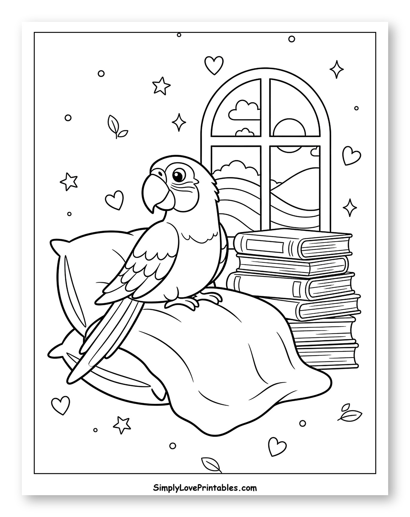 Cozy Macaw Parrot by a Sunny Window