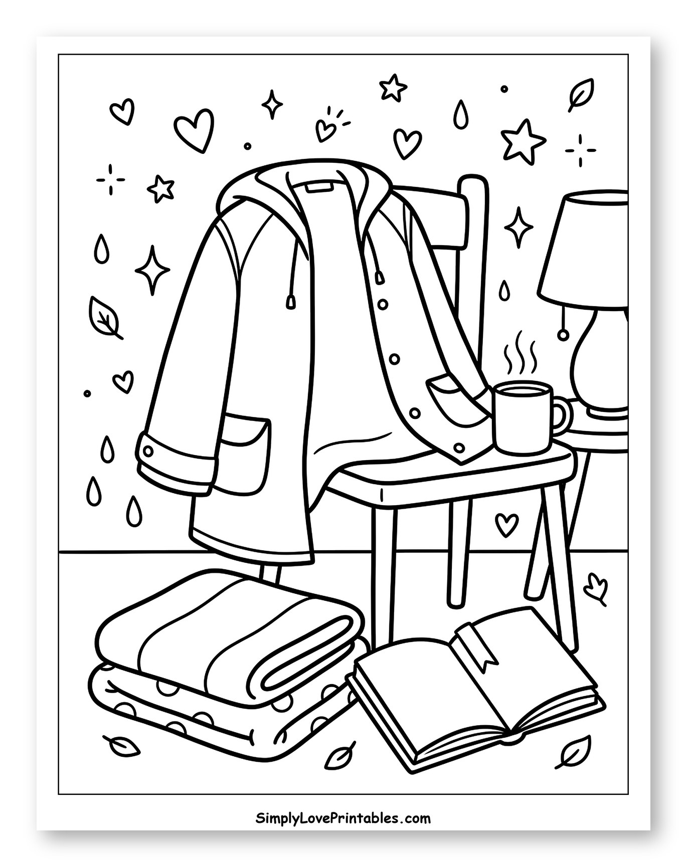 Cozy Rainy Day Scene with Raincoat