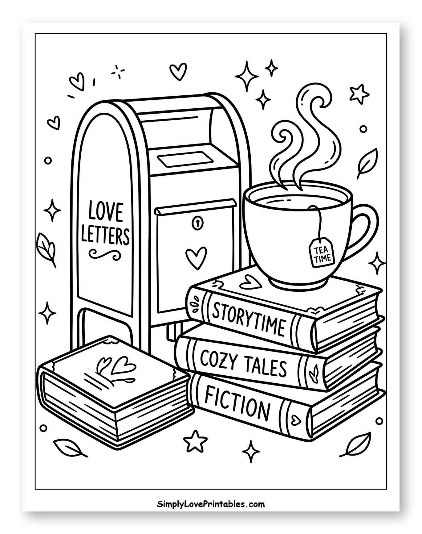 Cozy Reading Nook with Tea and Mailbox