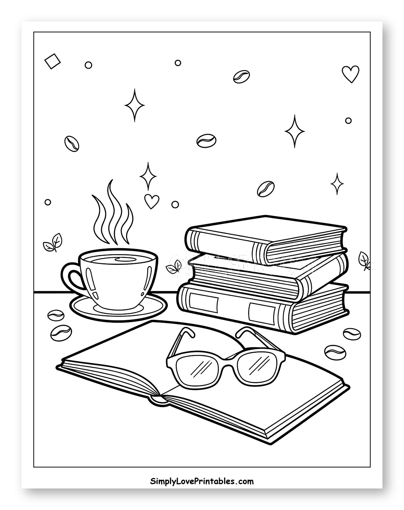 Cozy Reading Scene with Coffee and Books