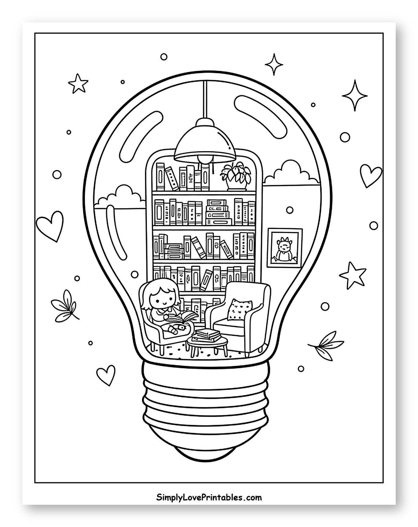 Cozy Reading Space in a Light Bulb