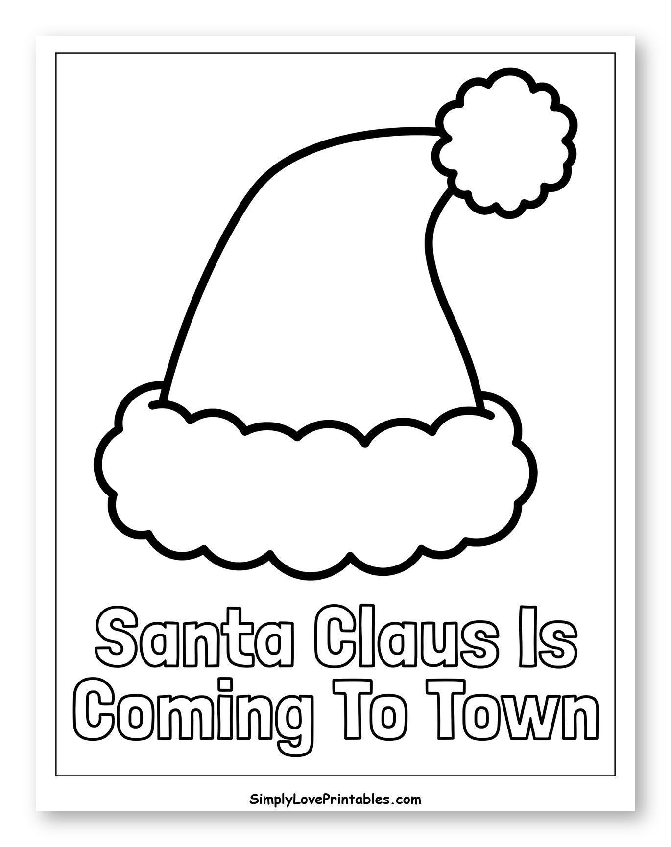 Cozy Santa Hat with Festive Holiday Greeting
