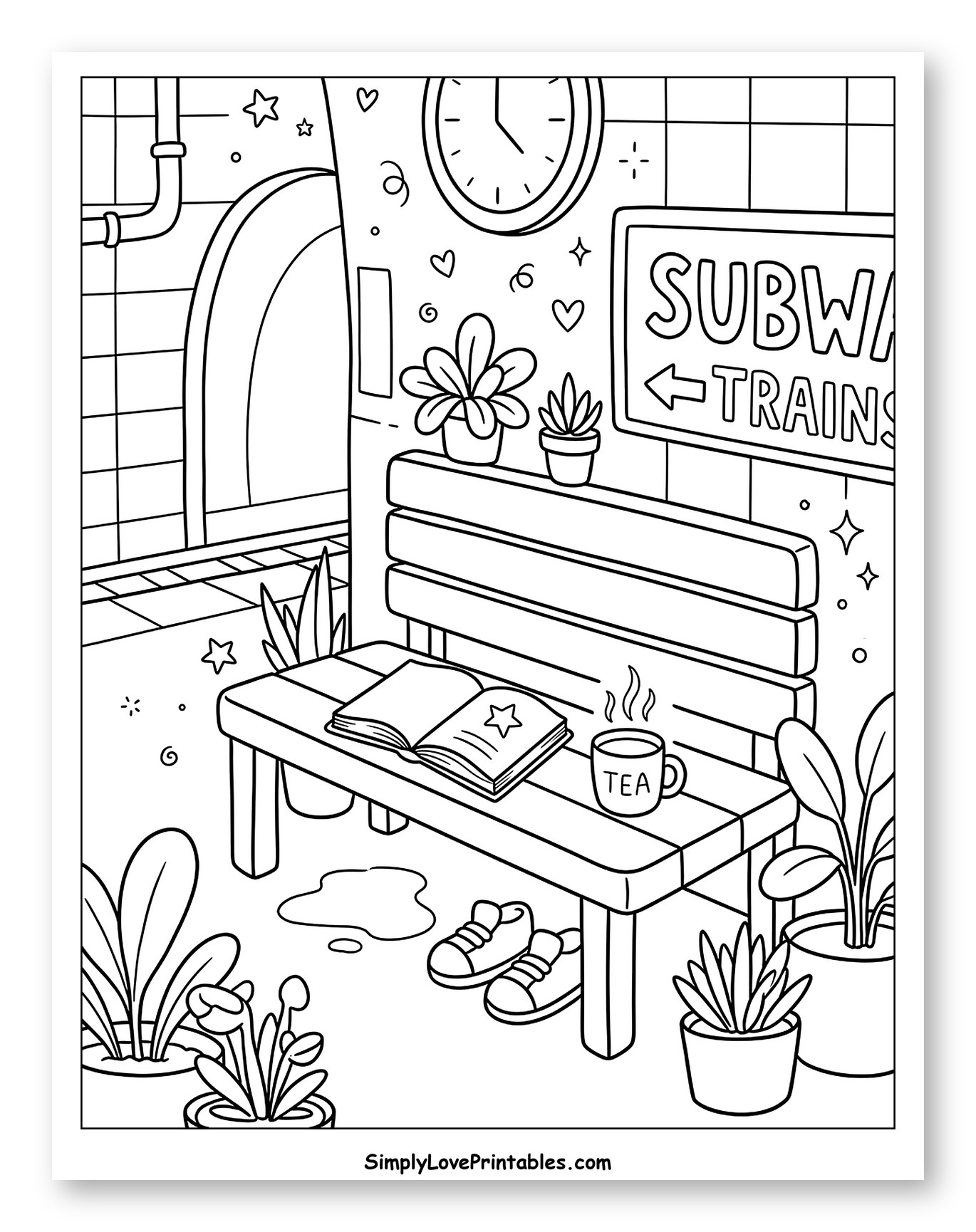 Cozy Subway Station Platform Scene
