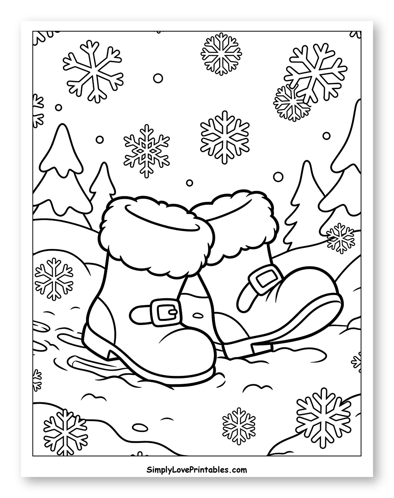 Cozy Winter Boots in a Snowy Forest