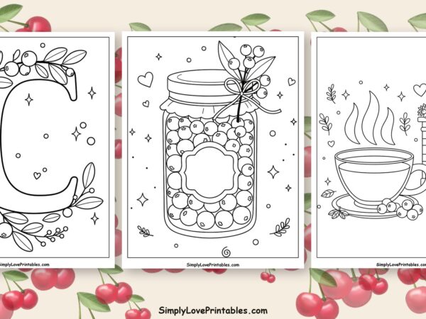 Cranberry coloring pages featured image
