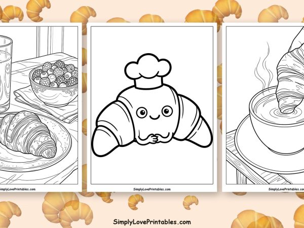Croissant coloring pages featured image