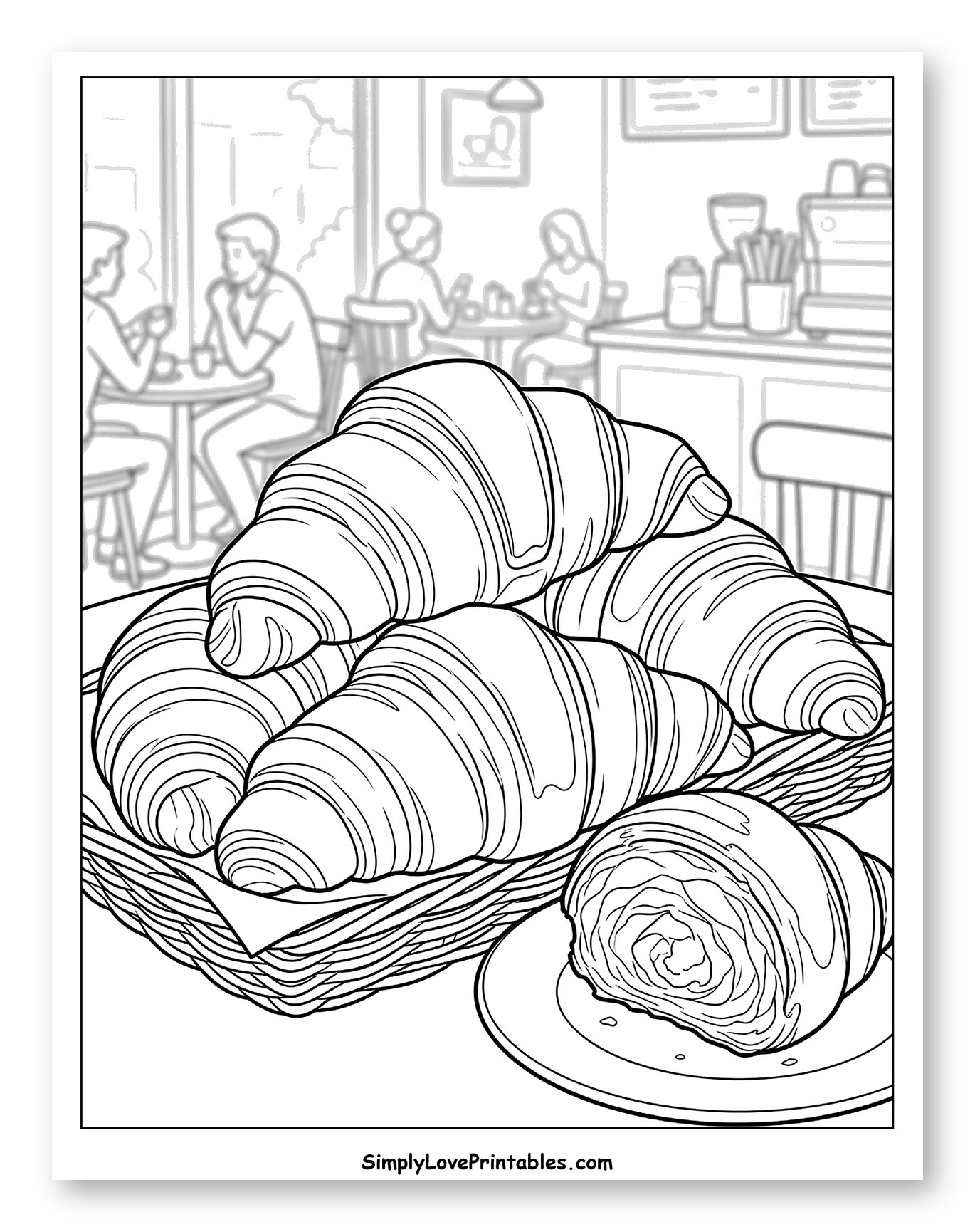 Croissants and Coffee Shop Scene