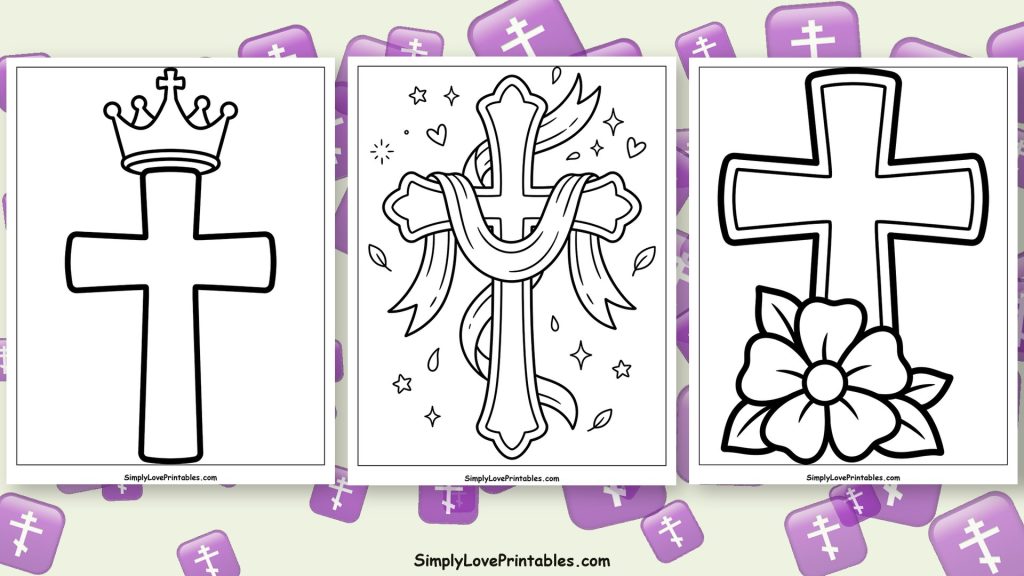 Cross coloring pages featured image