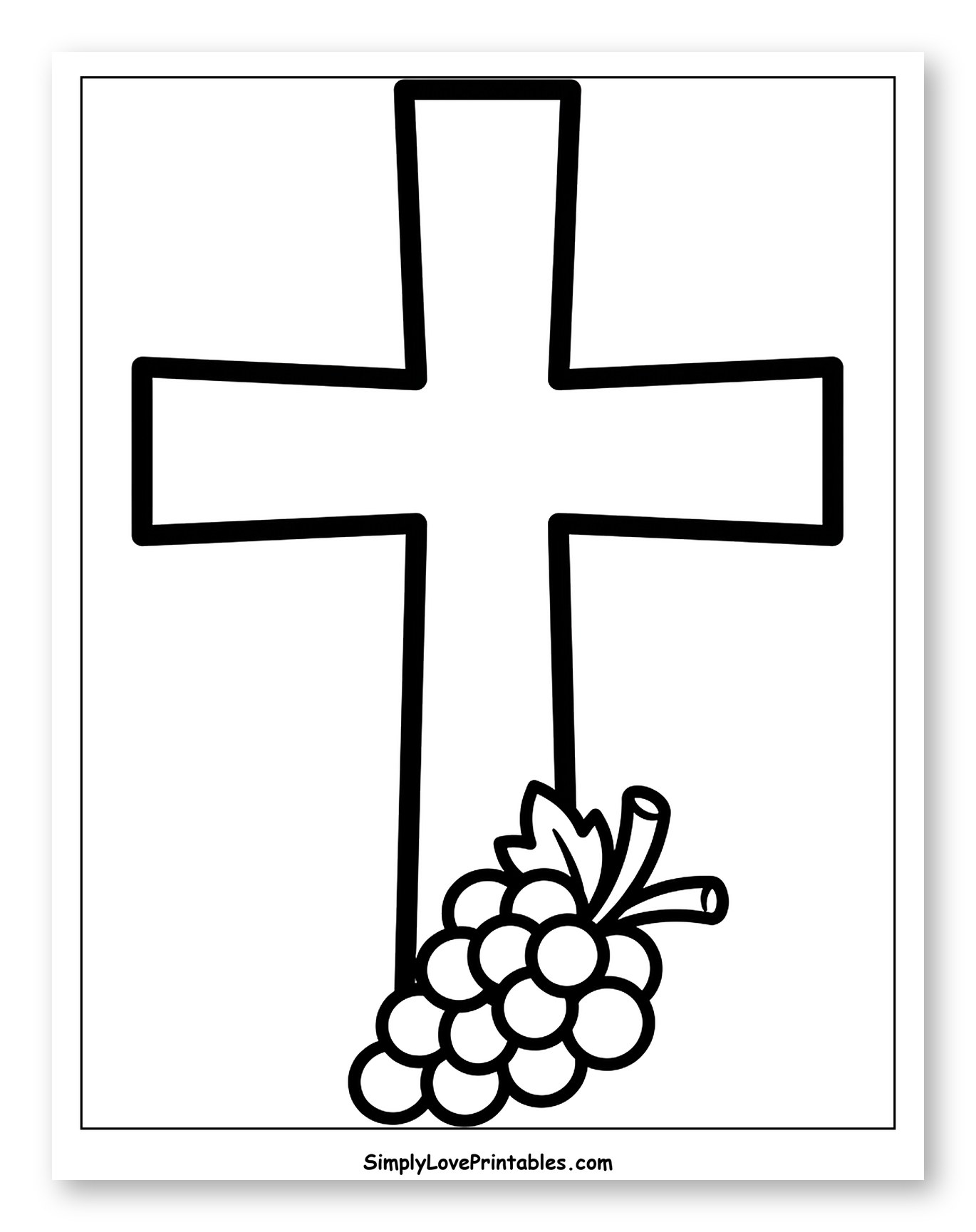 Cross with Bunch of Grapes