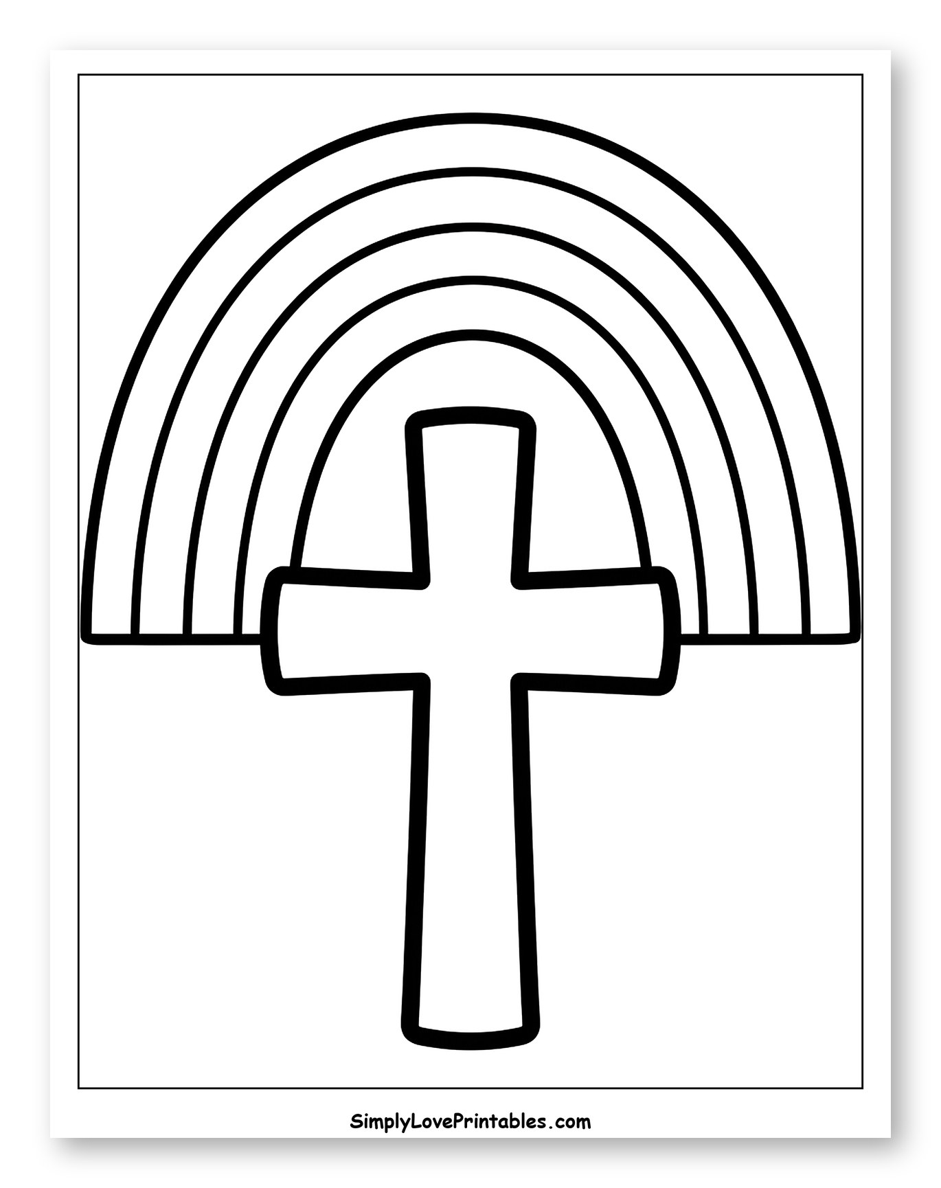 Cross with Rainbow Arches
