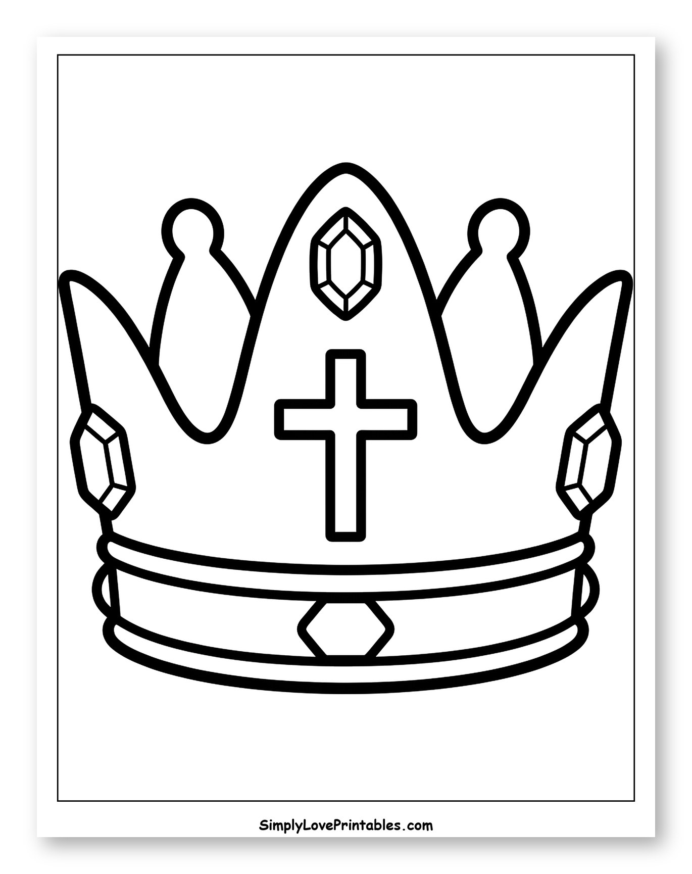 Crown with Cross and Jewels