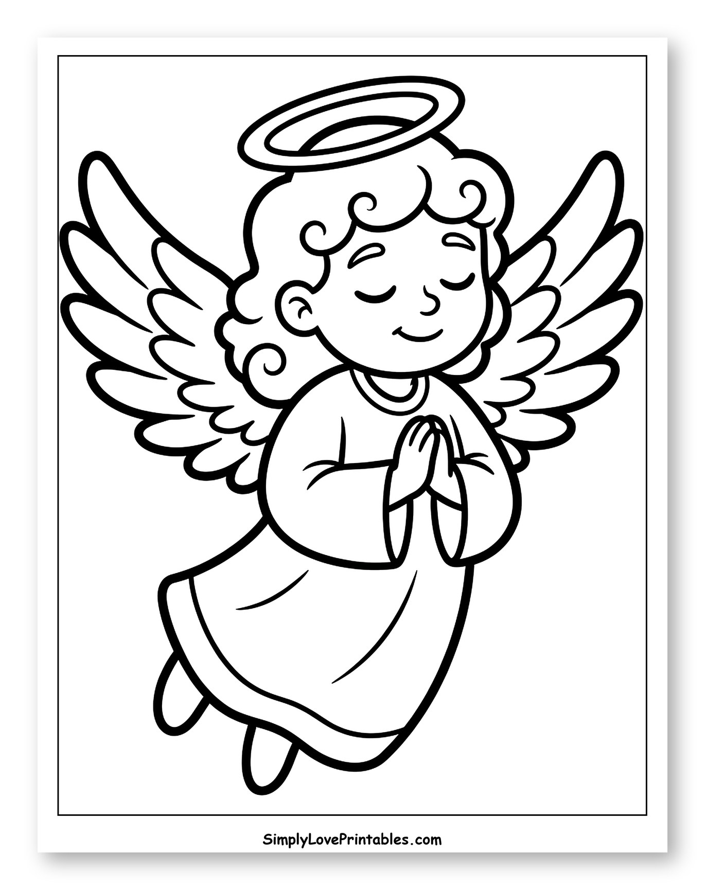 Cute Angel with Halo and Wings