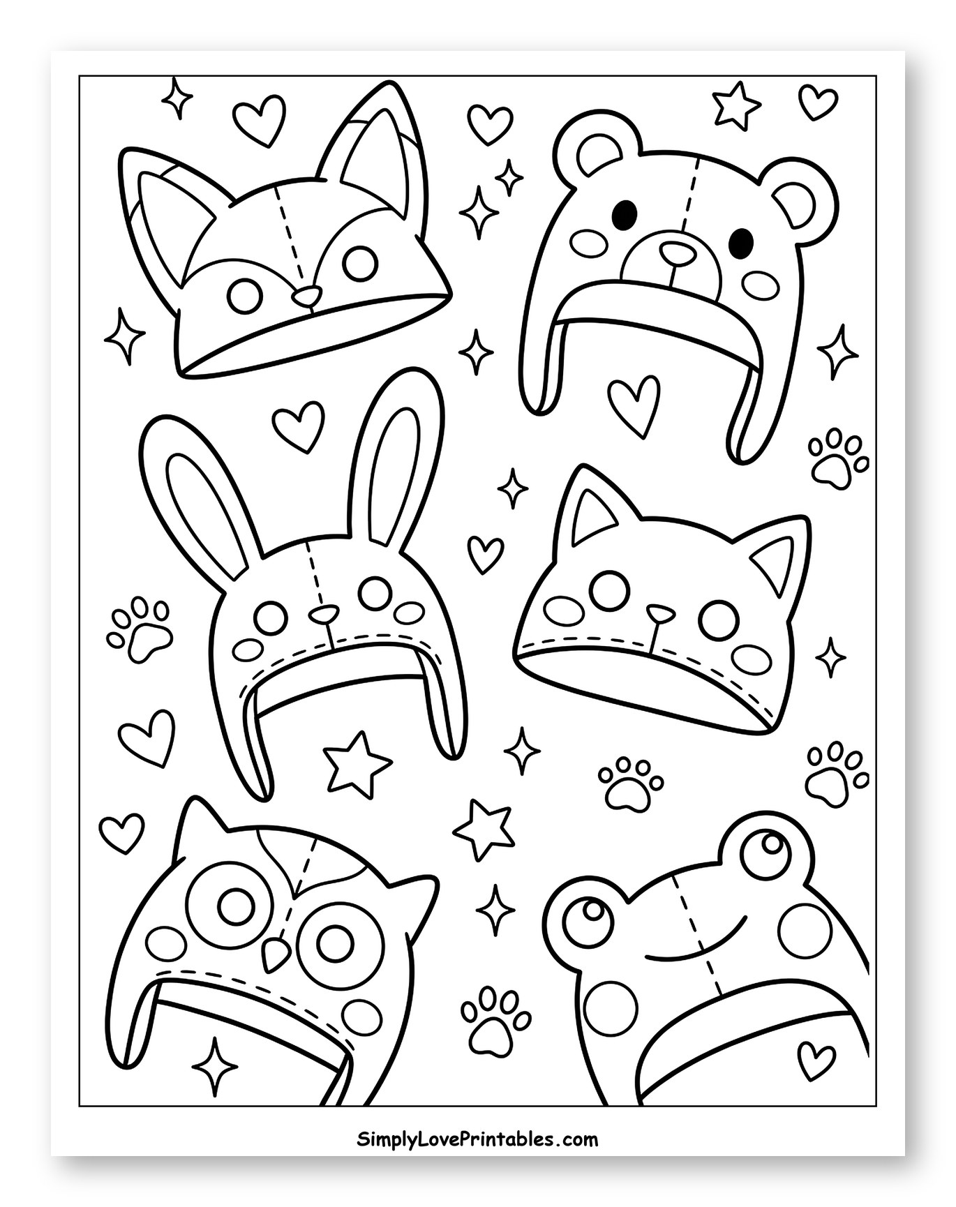 Cute Animal Hats and Kawaii Doodles