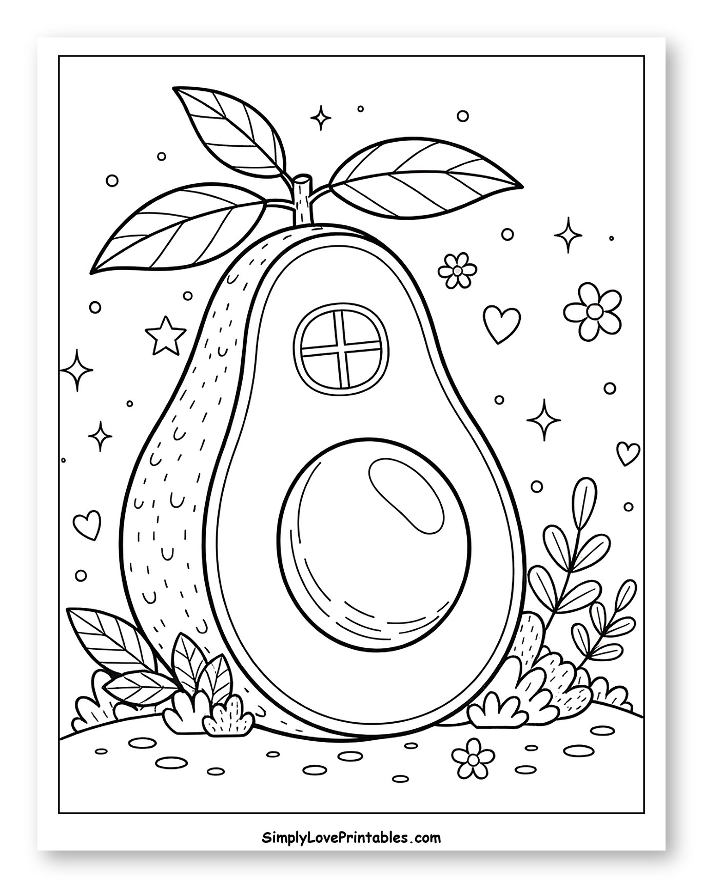 Cute Avocado Fairy House with Sprinkles