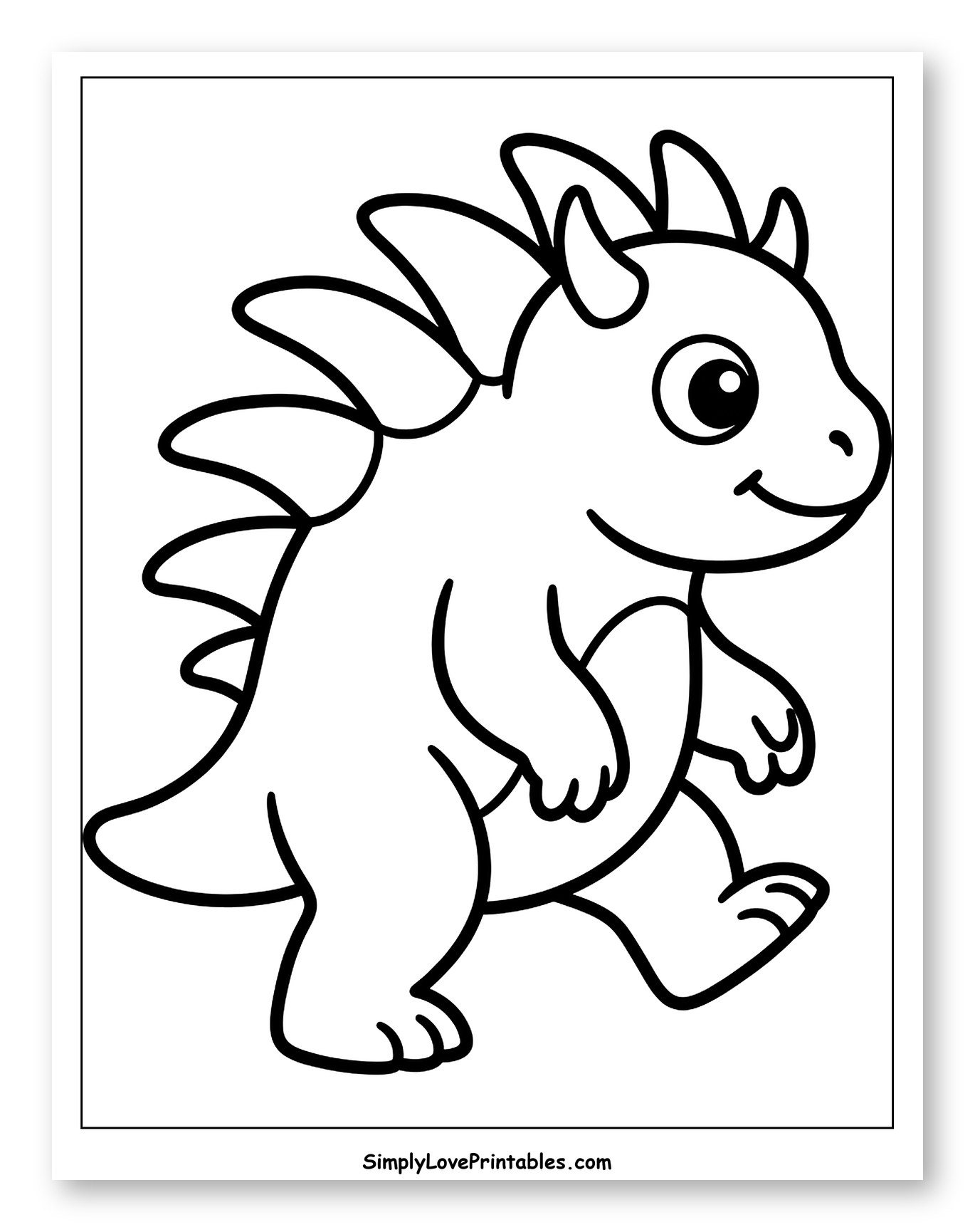 Cute Baby Dragon Walking Happily