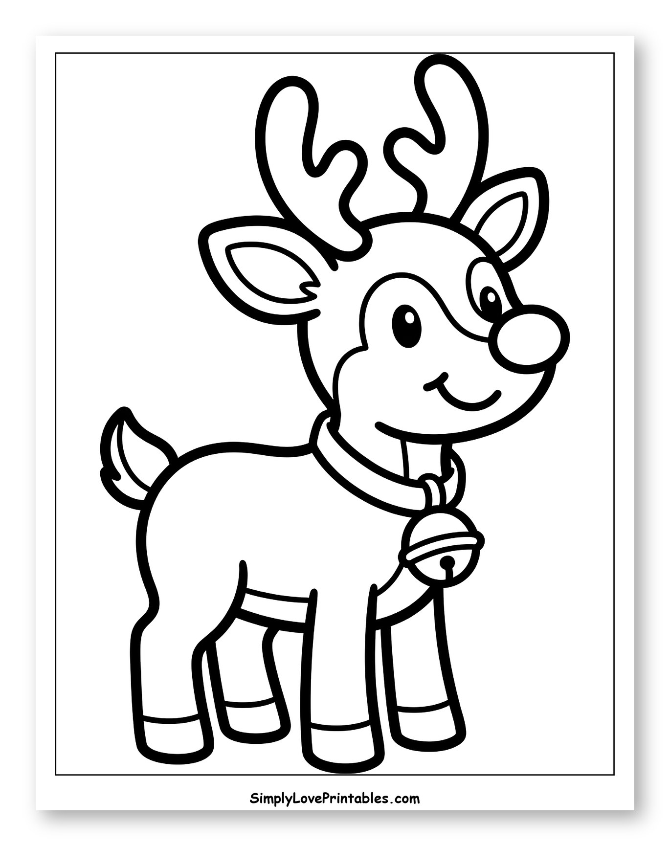 Cute Baby Reindeer Wearing a Bell Collar