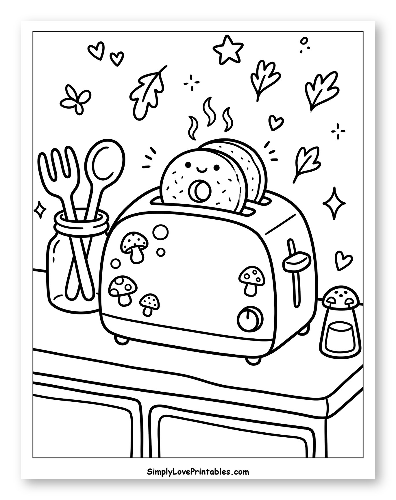 Cute Bagel Toaster with Autumn Decor