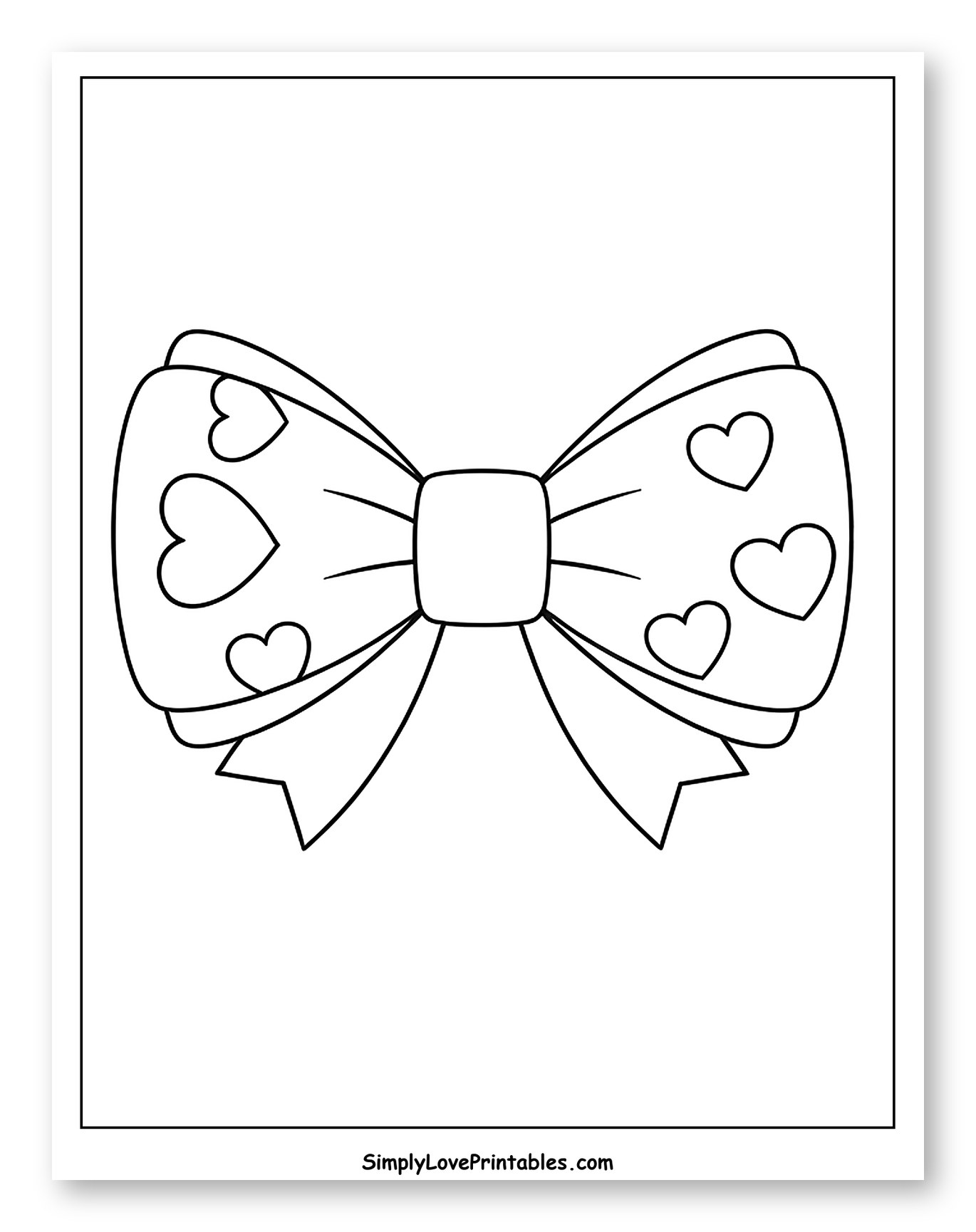 Cute Bow Tie with Heart Pattern