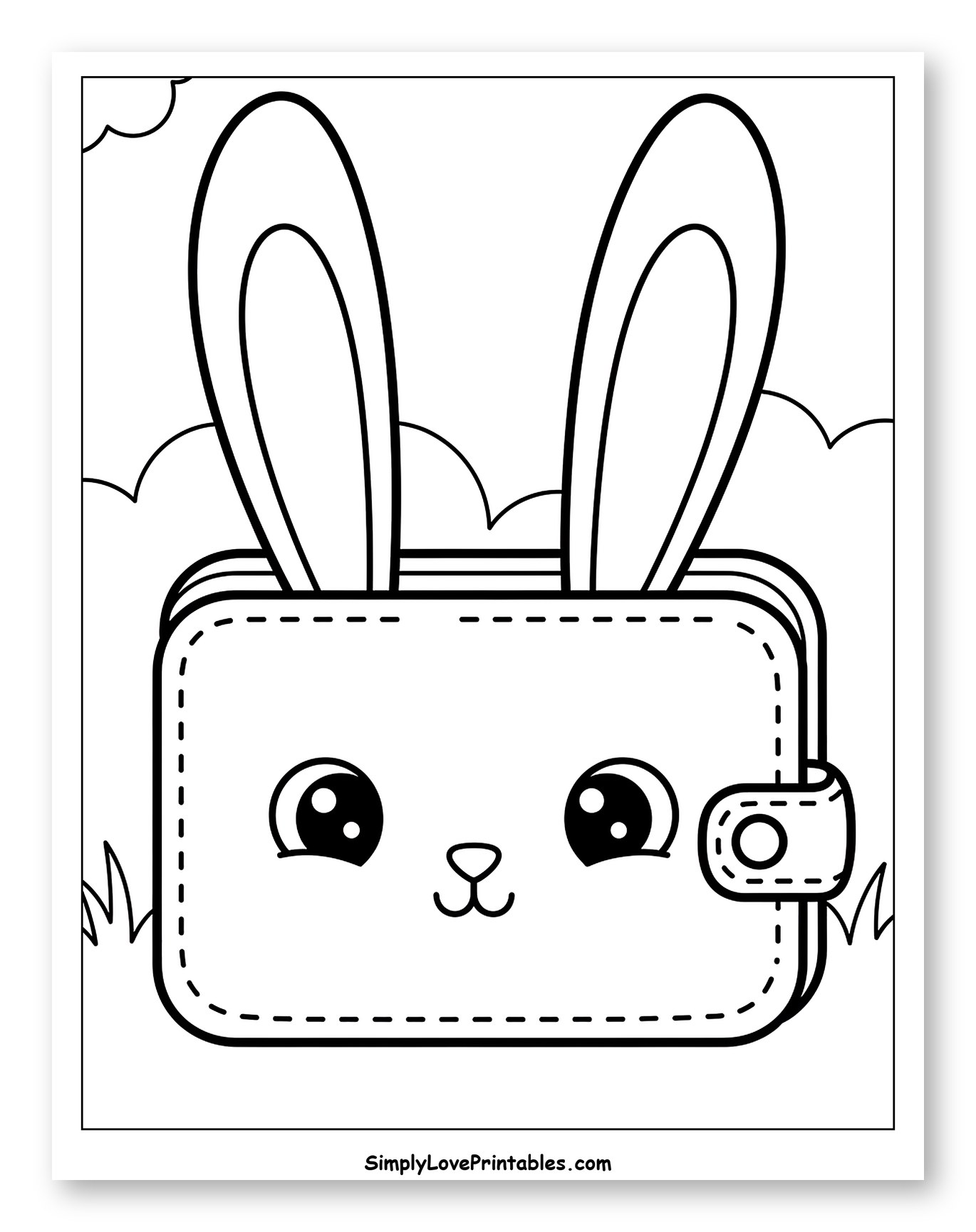 Cute Bunny Wallet in the Grass