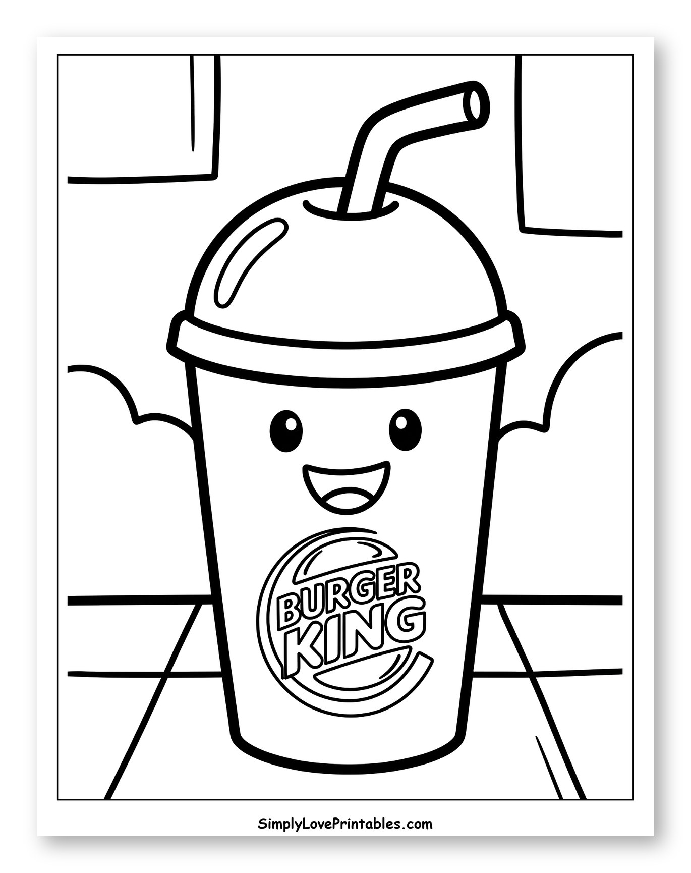 Cute Burger King Soda Cup with Face