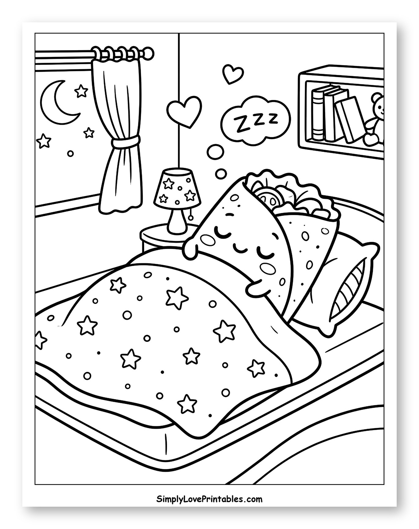 Cute Burrito Sleeping Soundly in Bed