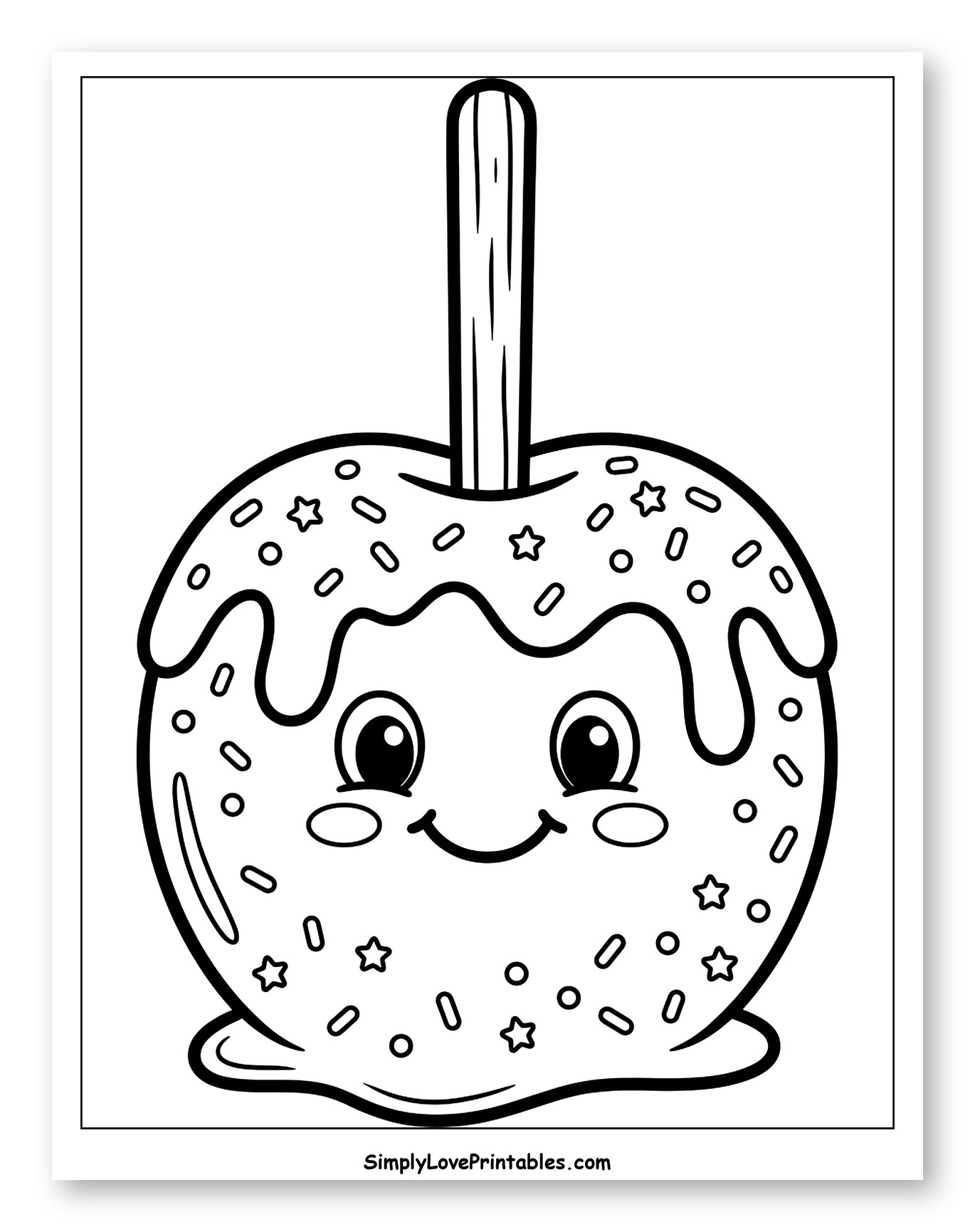 Cute Candy Apple with Sprinkles