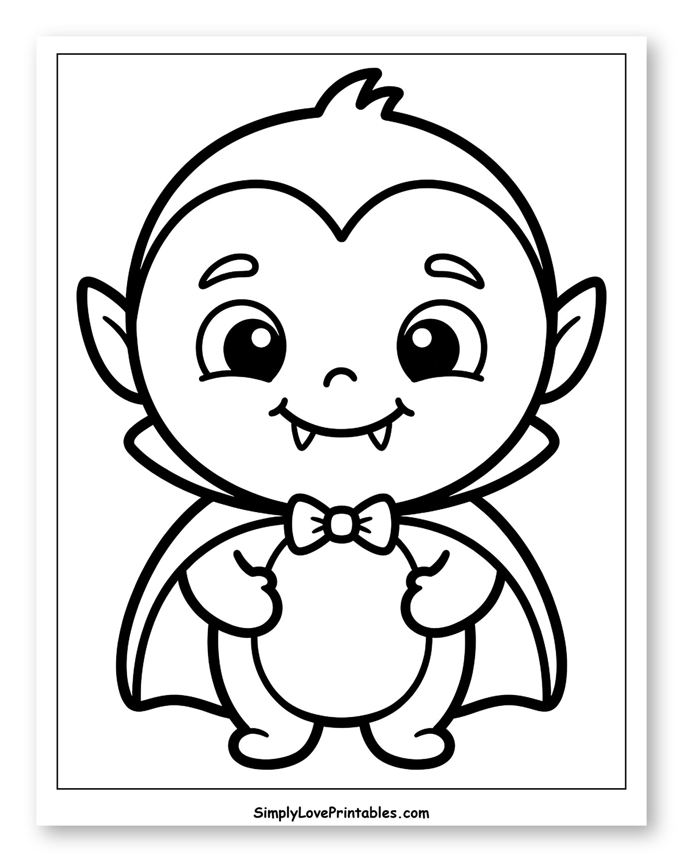 Cute Cartoon Baby Vampire with Cape