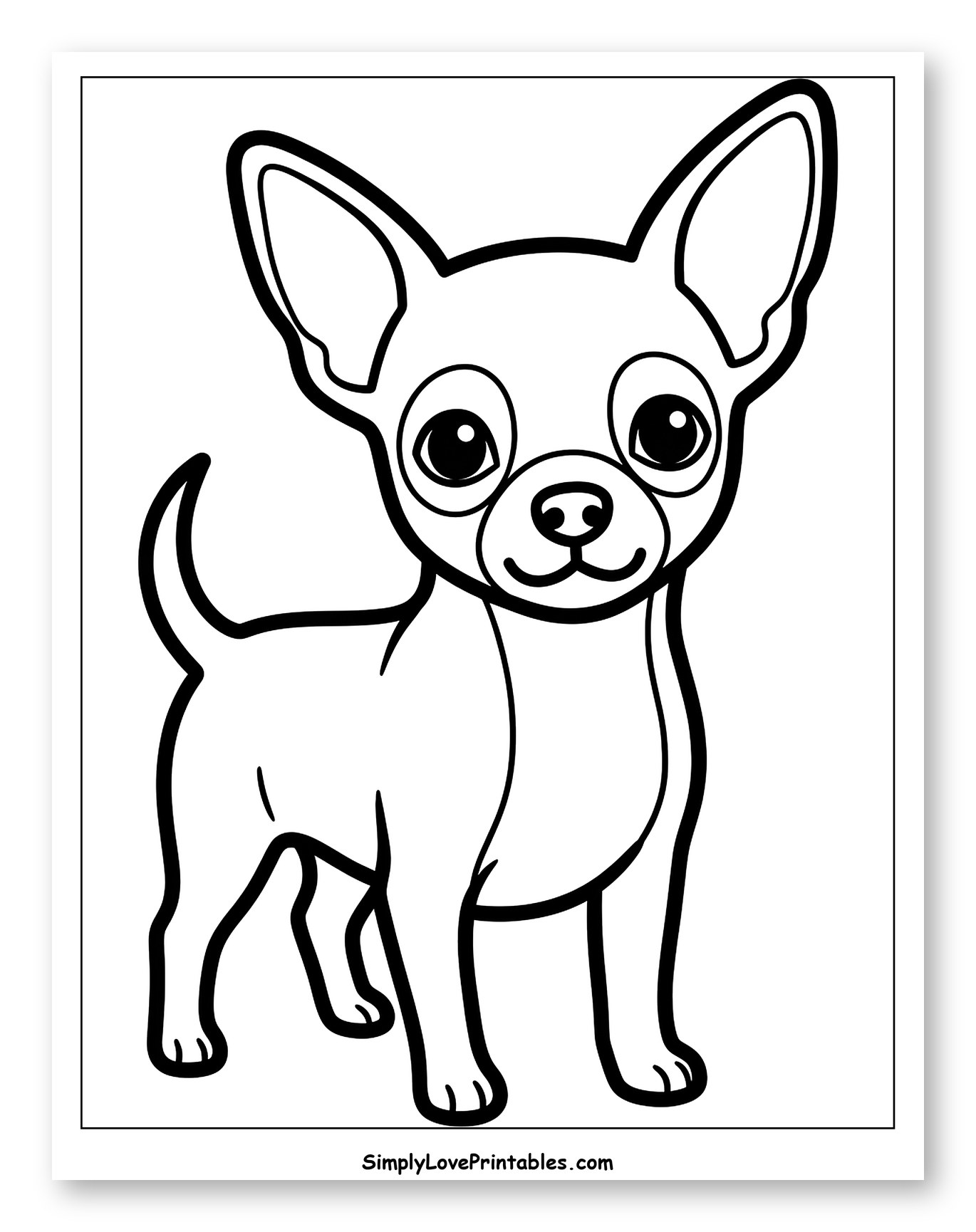 Cute Cartoon Chihuahua Standing