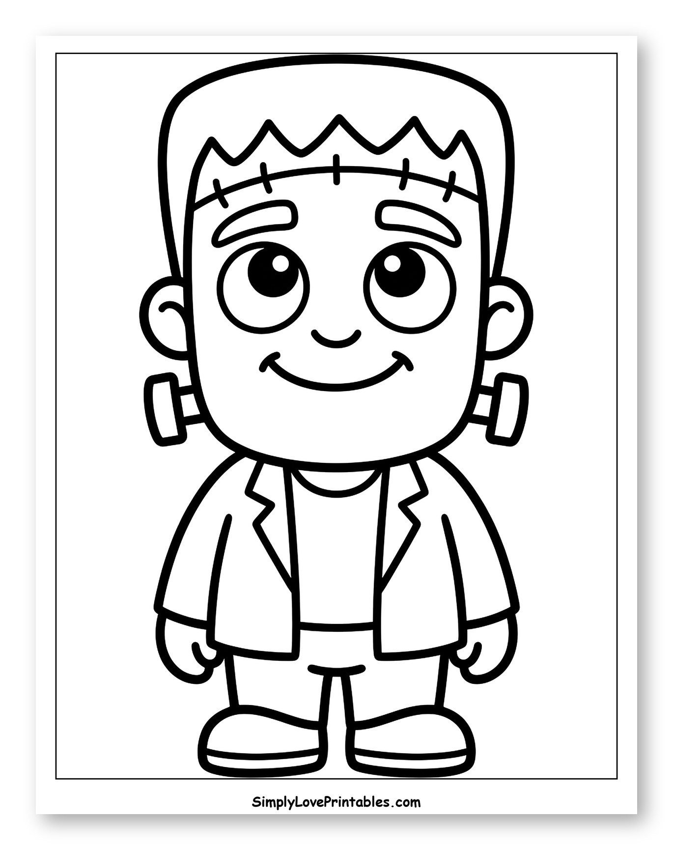 Cute Cartoon Frankenstein Monster