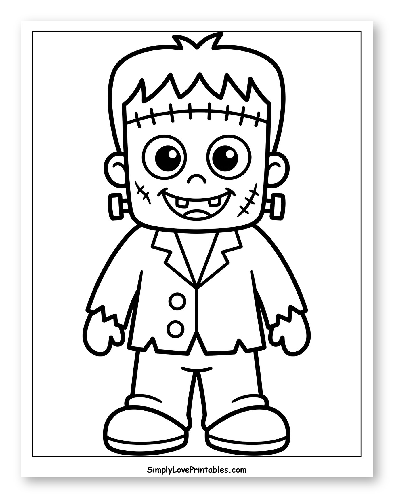 Cute Cartoon Frankenstein Monster for Halloween