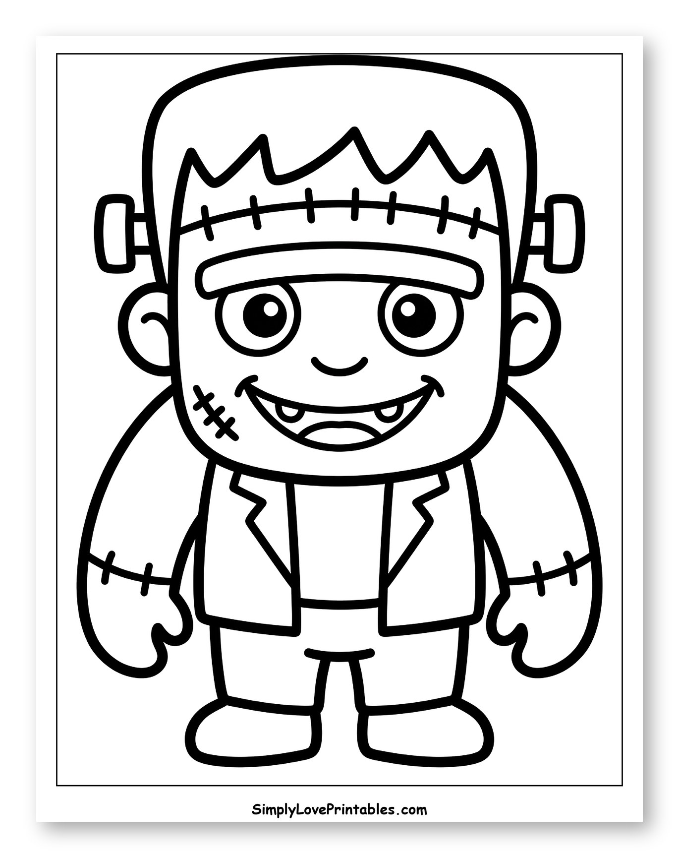 Cute Cartoon Frankenstein Monster