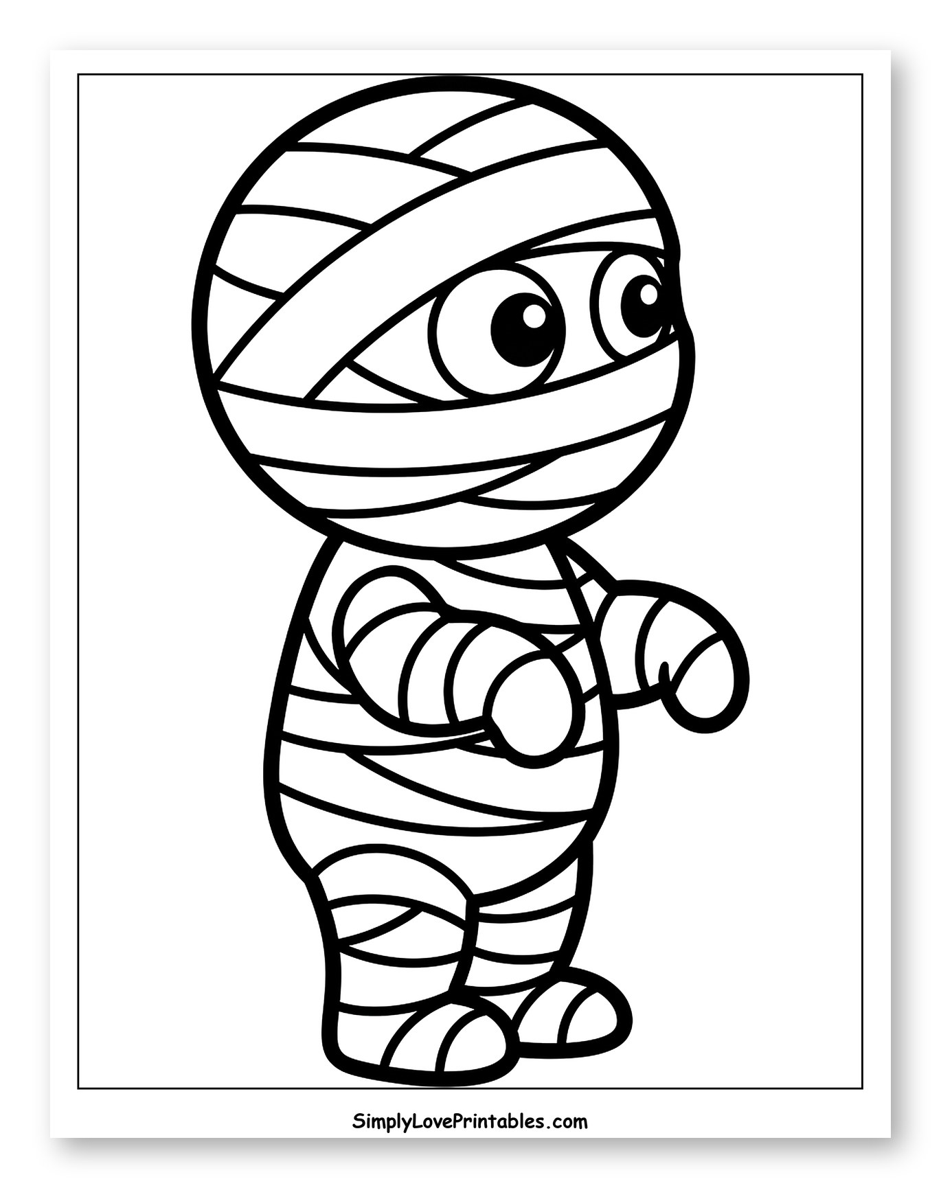Cute Cartoon Mummy Character Standing