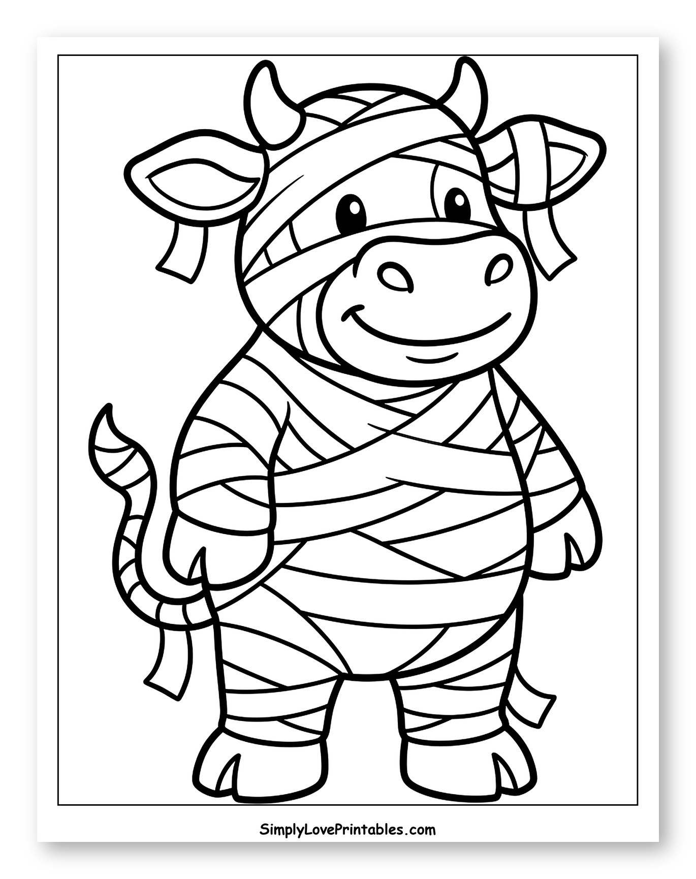Cute Cartoon Mummy Cow