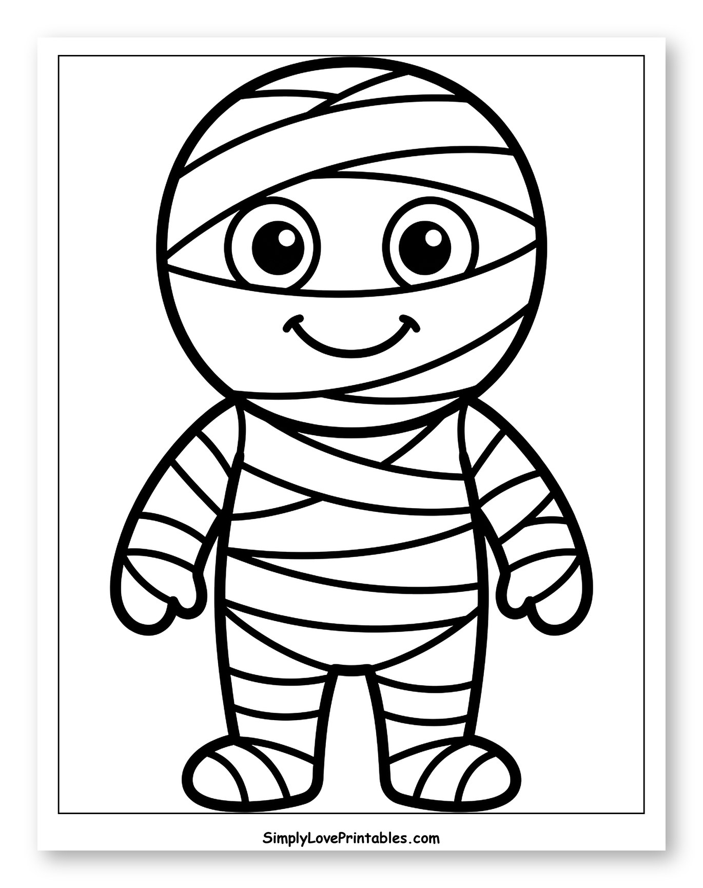 Cute Cartoon Mummy with a Happy Smile