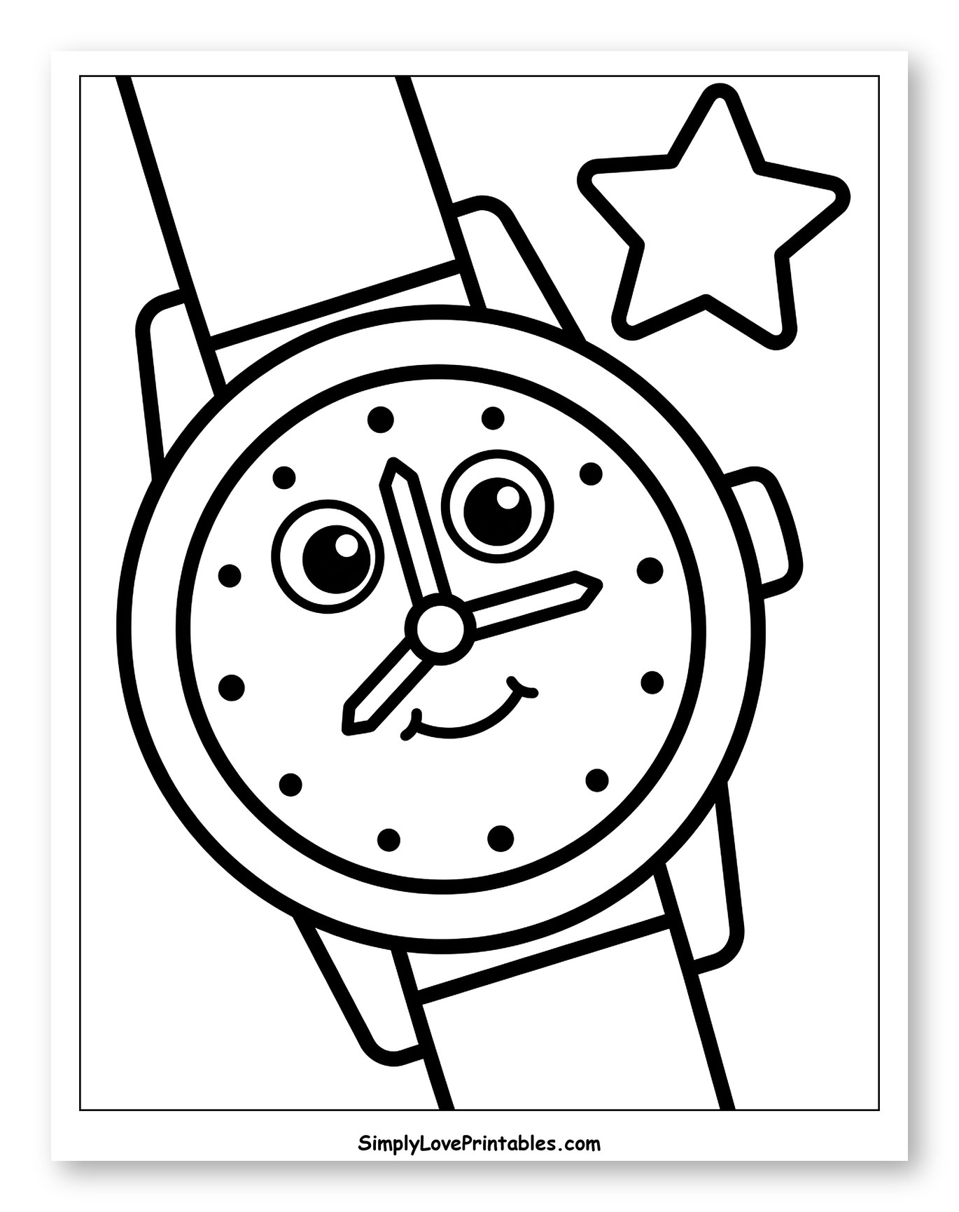 Cute Cartoon Watch with Star
