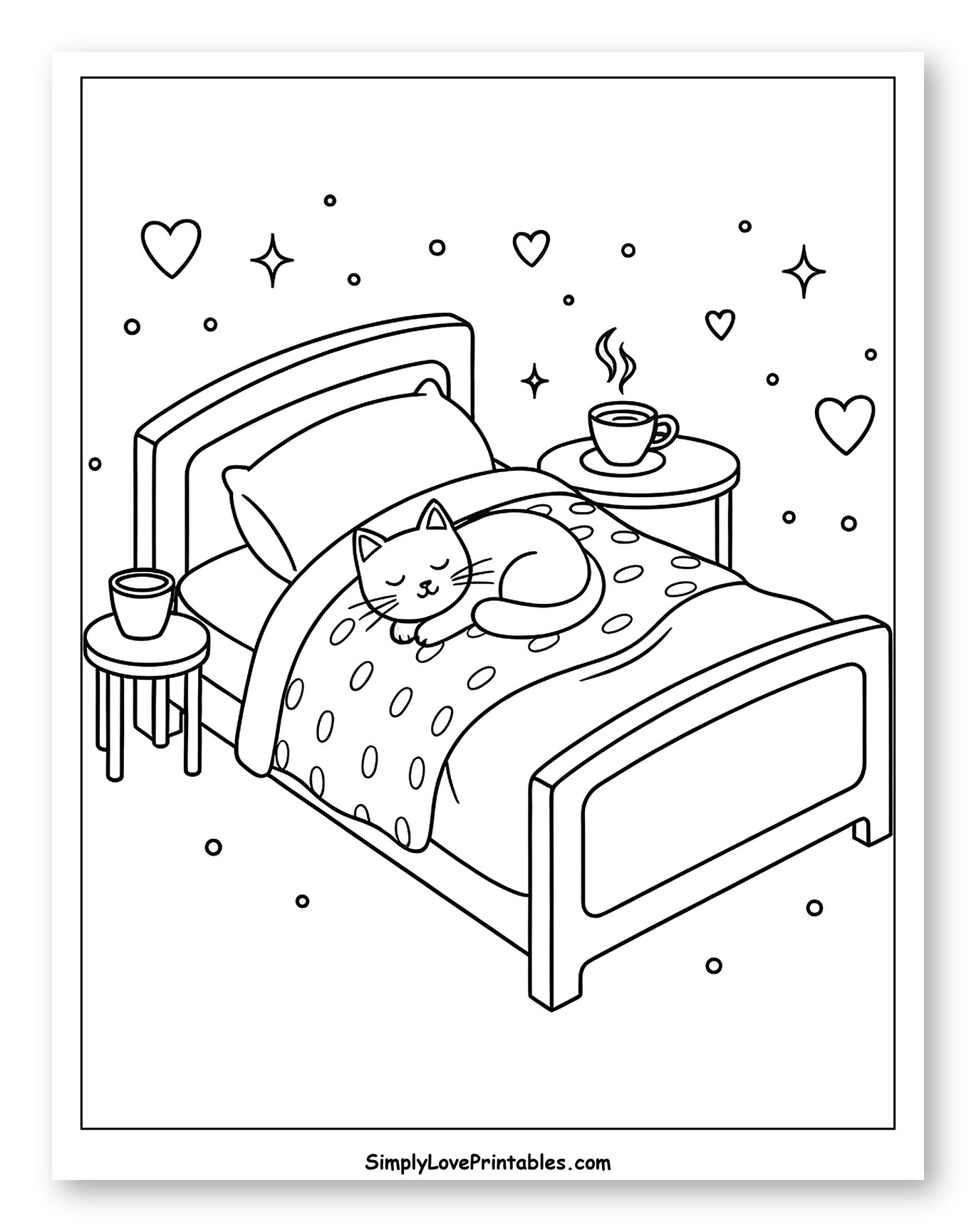 Cute Cat Napping in a Cozy Bed