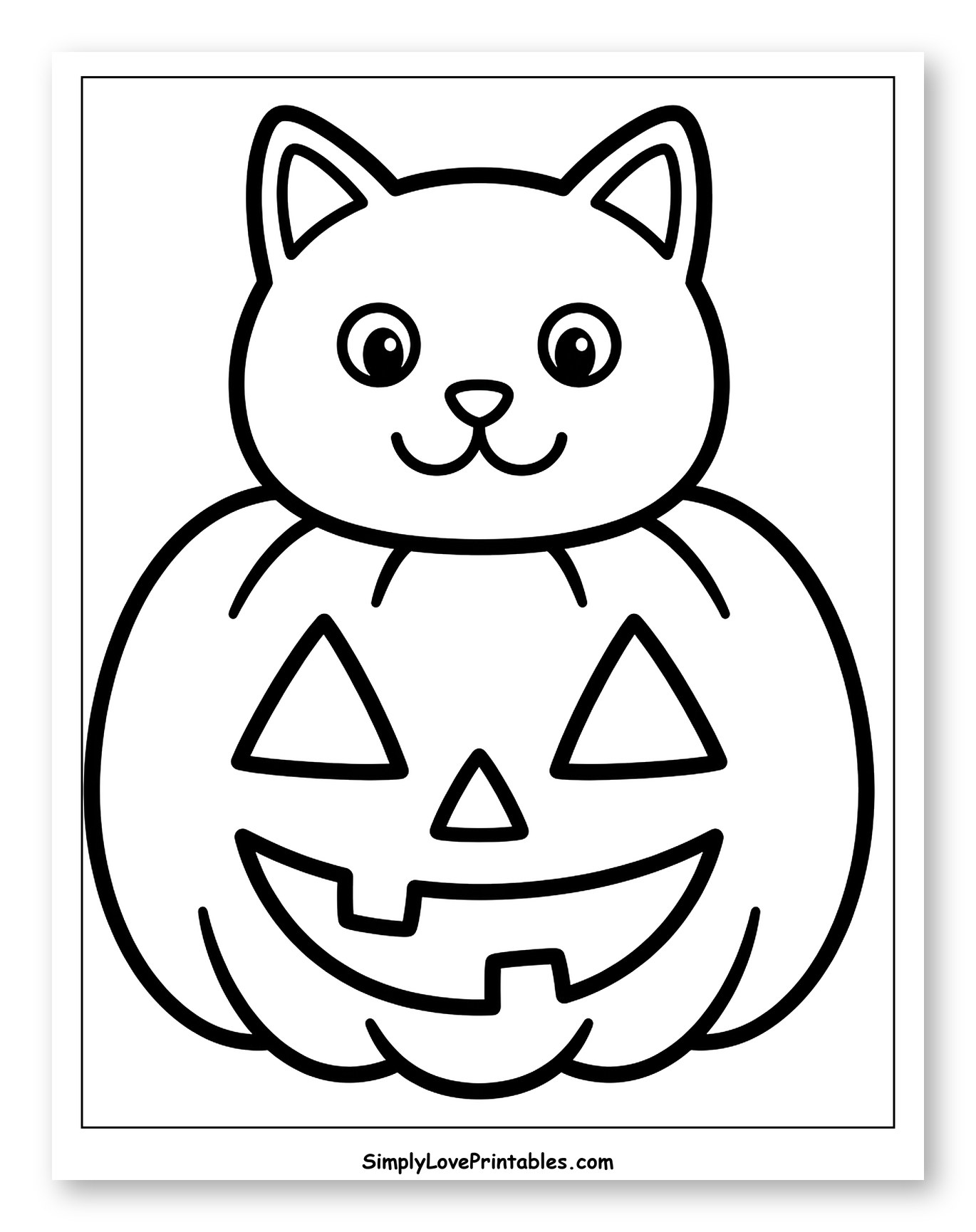 Cute Cat on Halloween Pumpkin