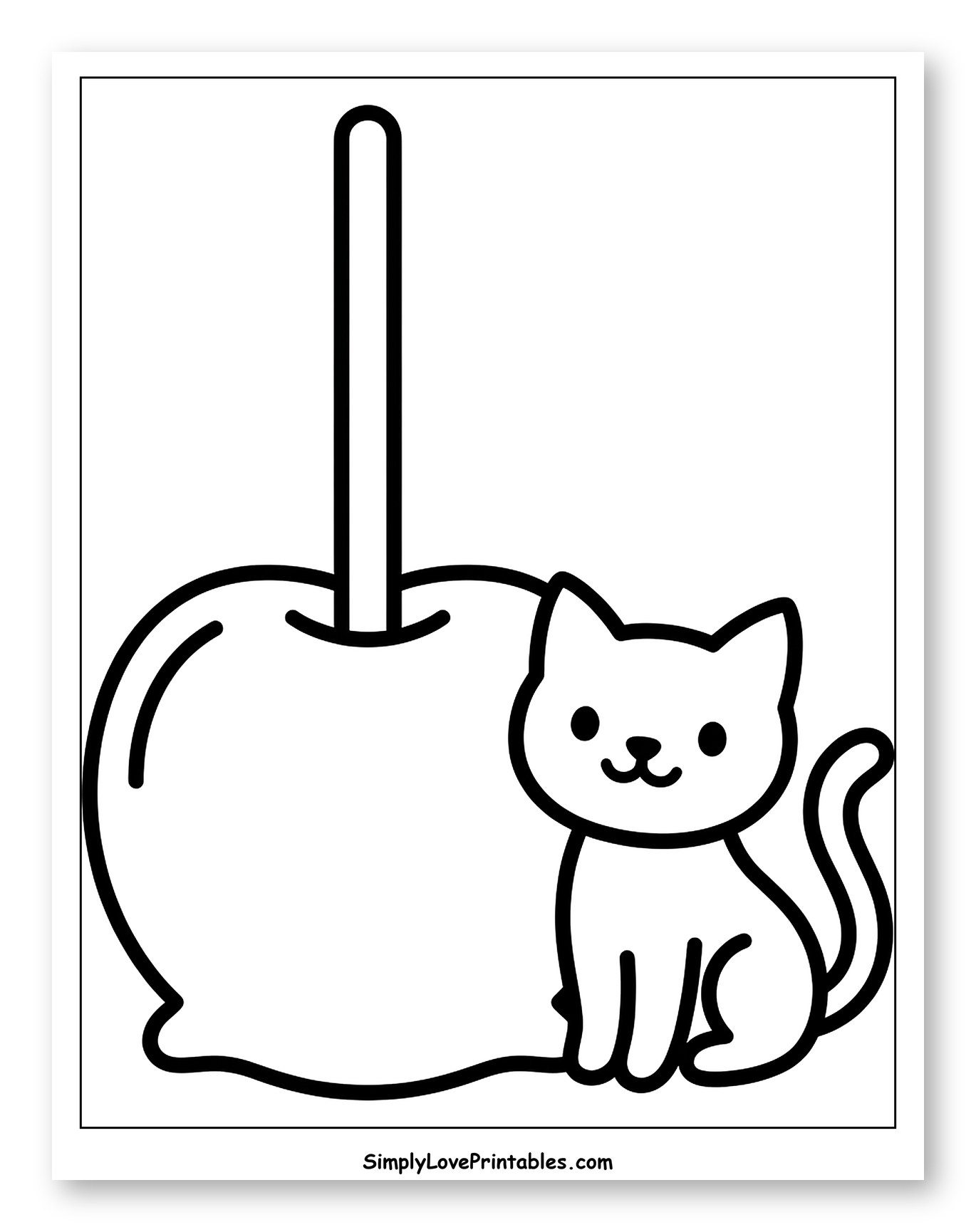 Cute Cat with a Candy Apple