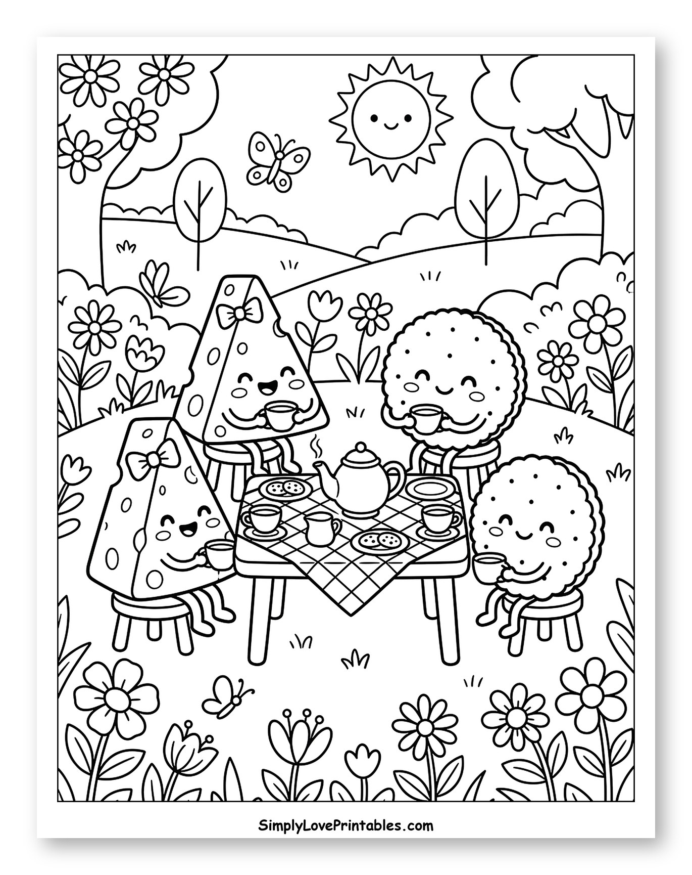 Cute Cheese and Cookie Tea Party