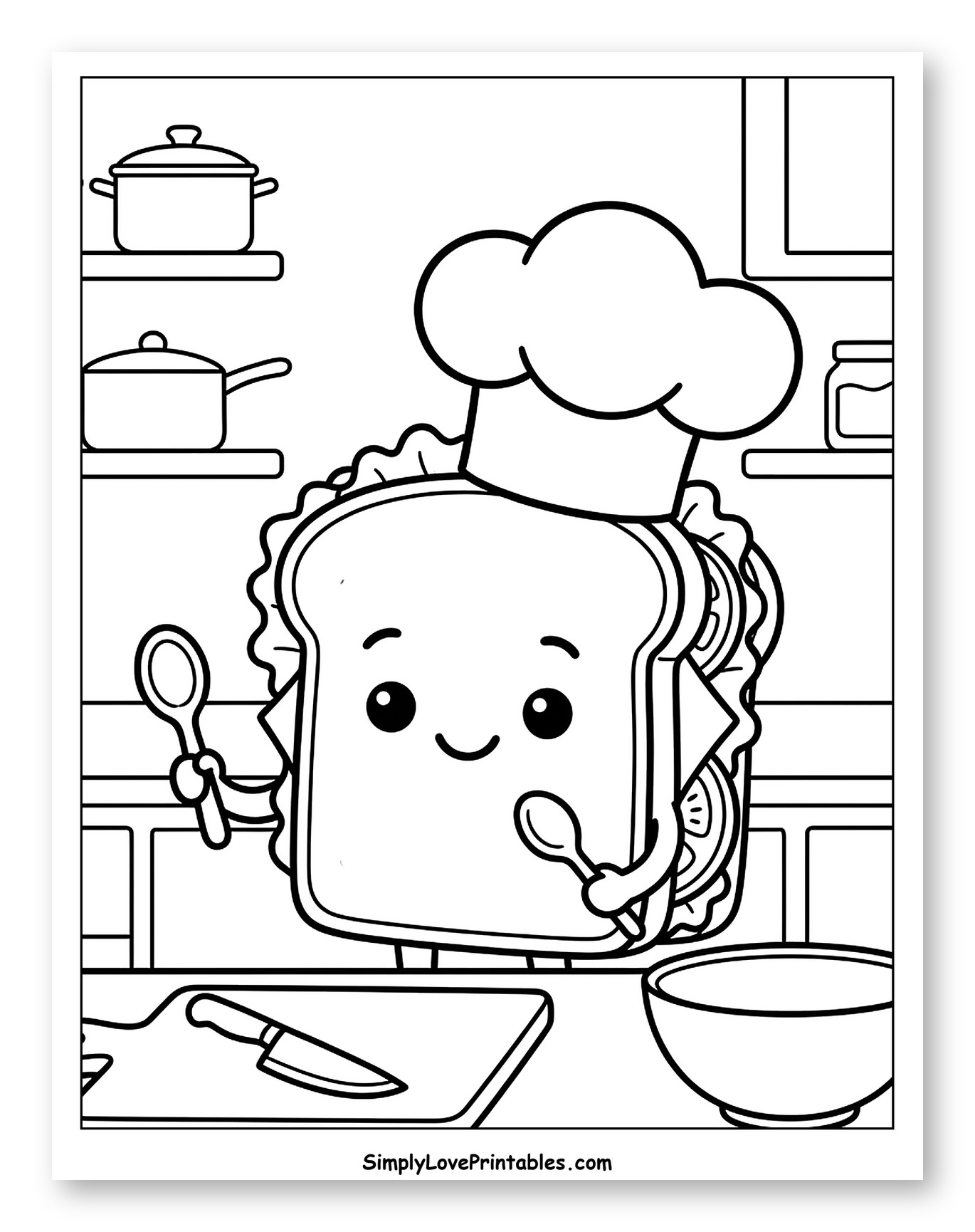 Cute Chef Sandwich in the Kitchen