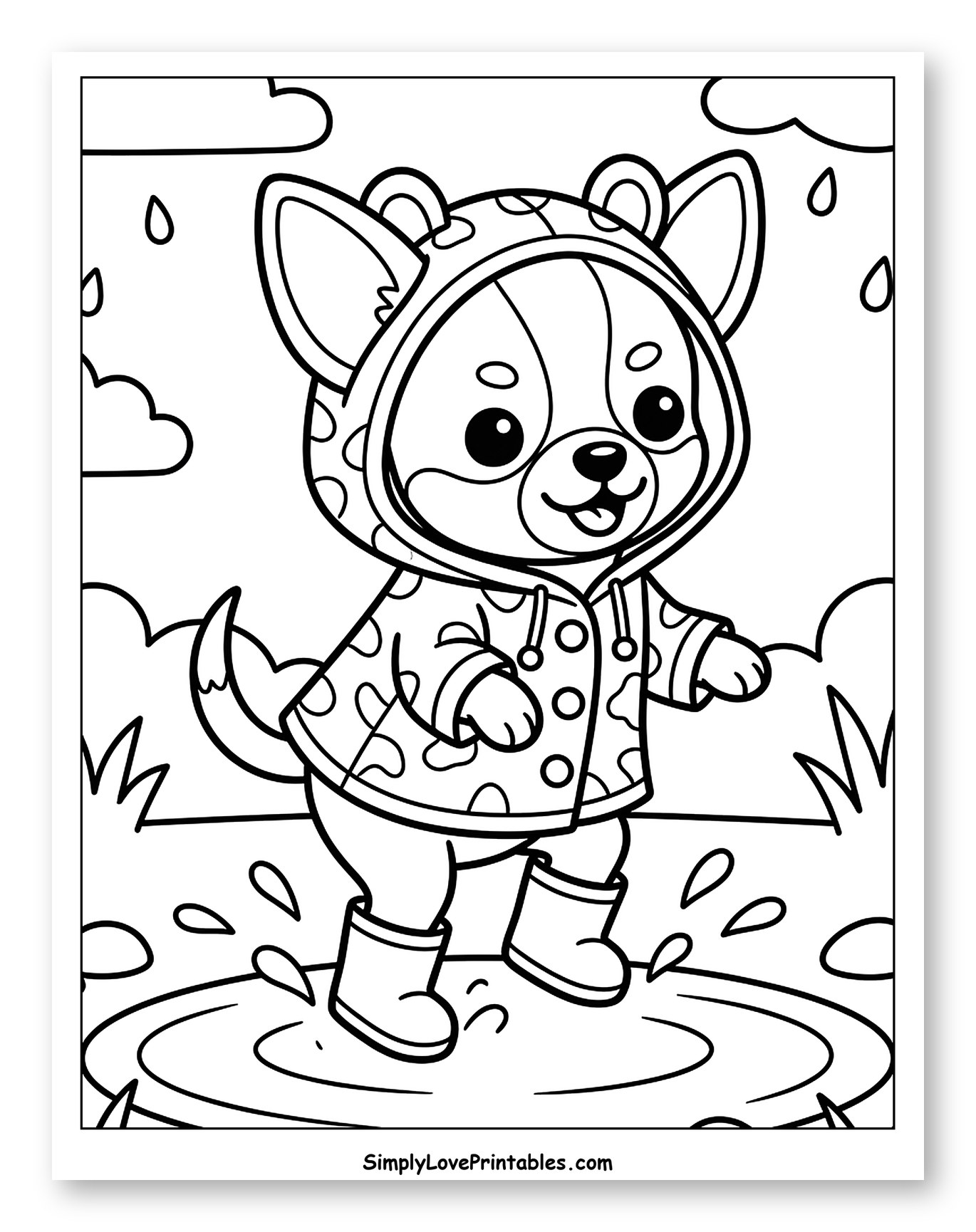 Cute Chihuahua Splashing in a Puddle