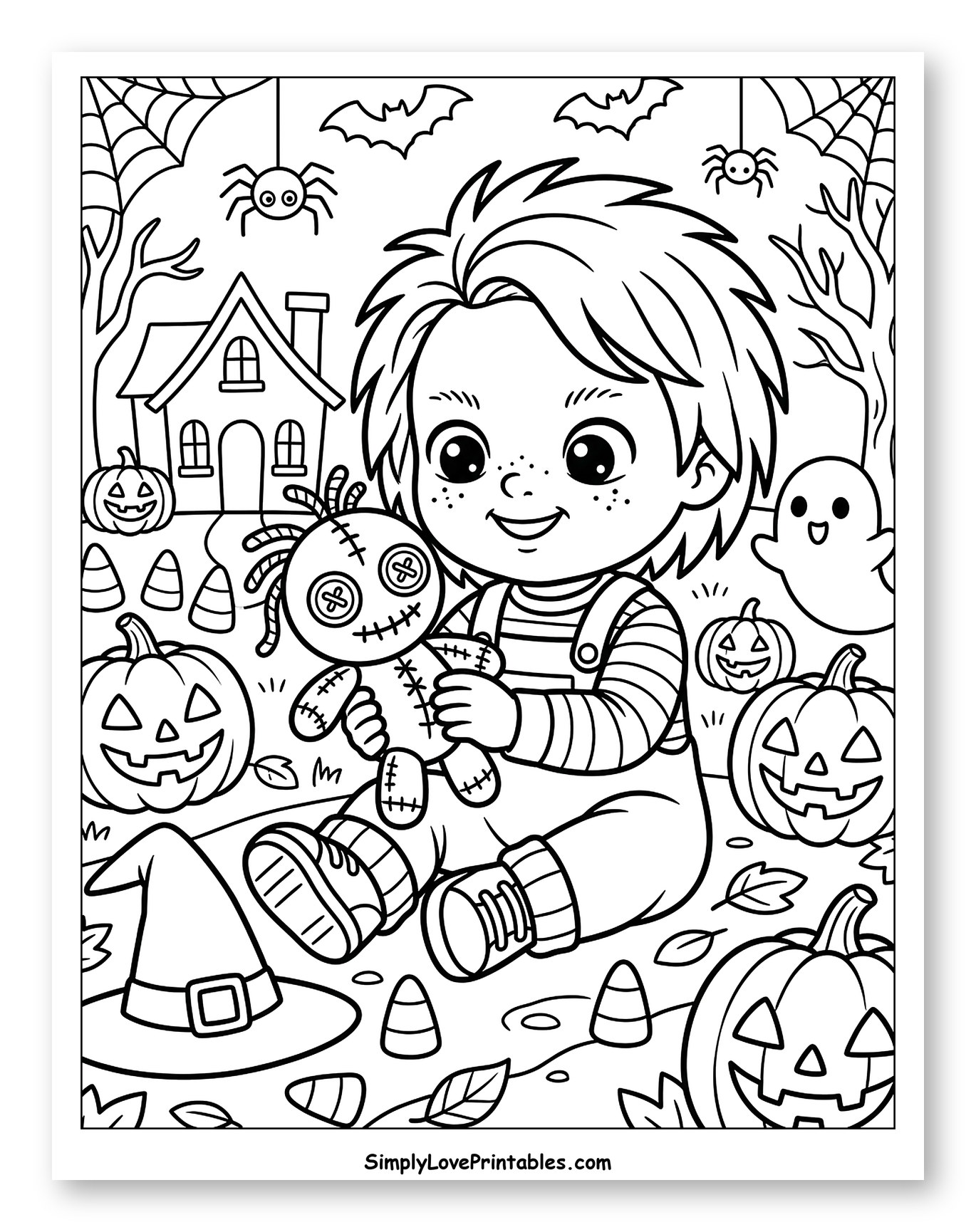 Cute Chucky Boy Holding Voodoo Doll