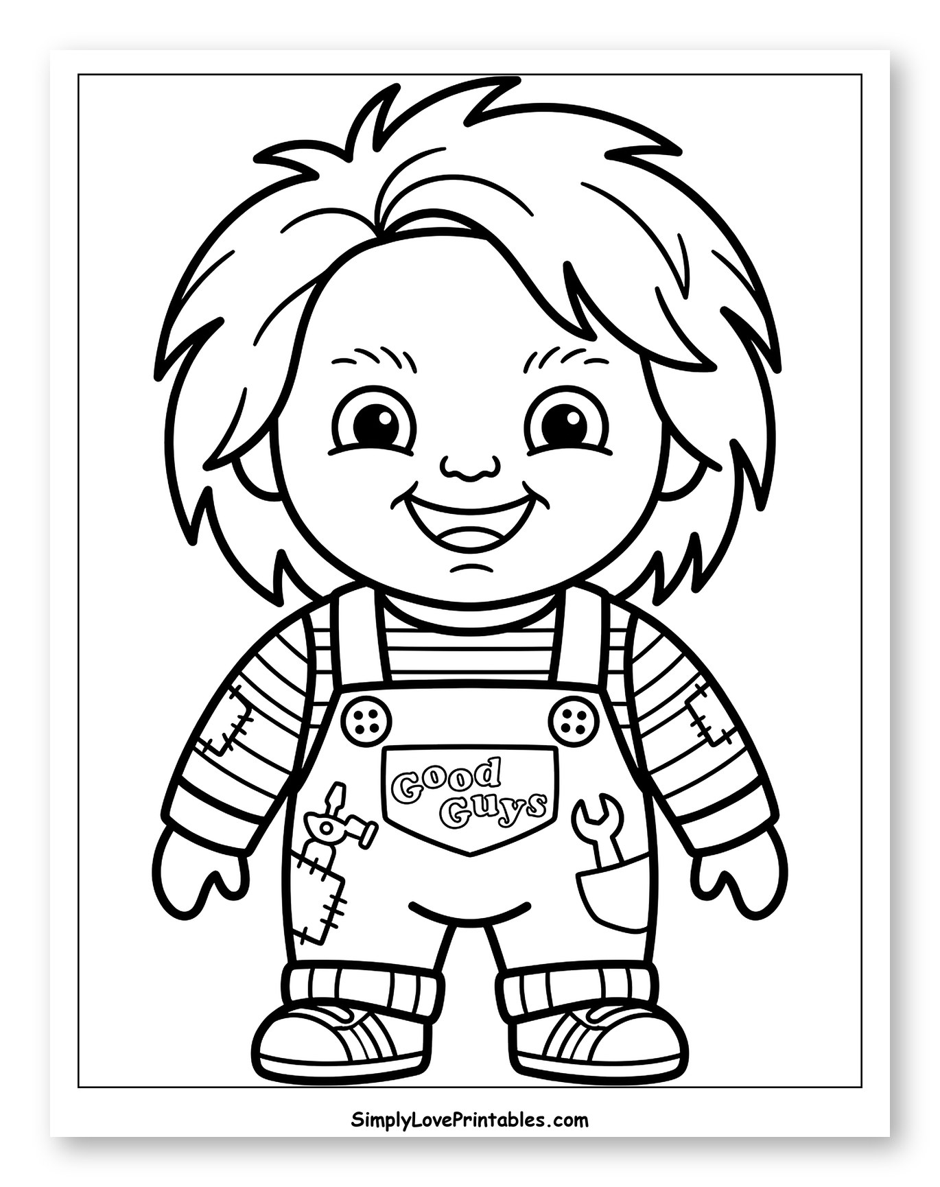 Cute Chucky Doll in Overalls