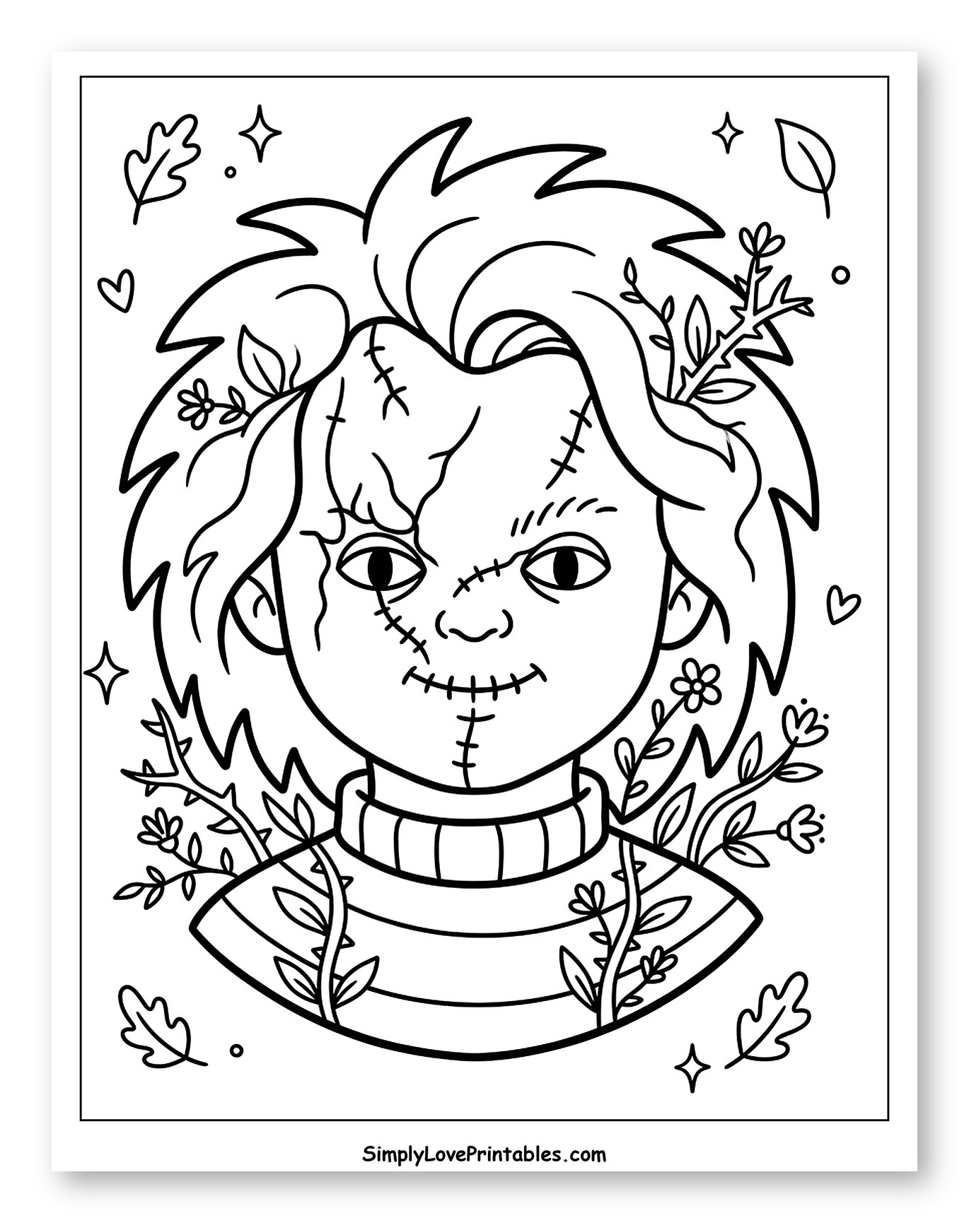 Cute Chucky Doll with Floral Details