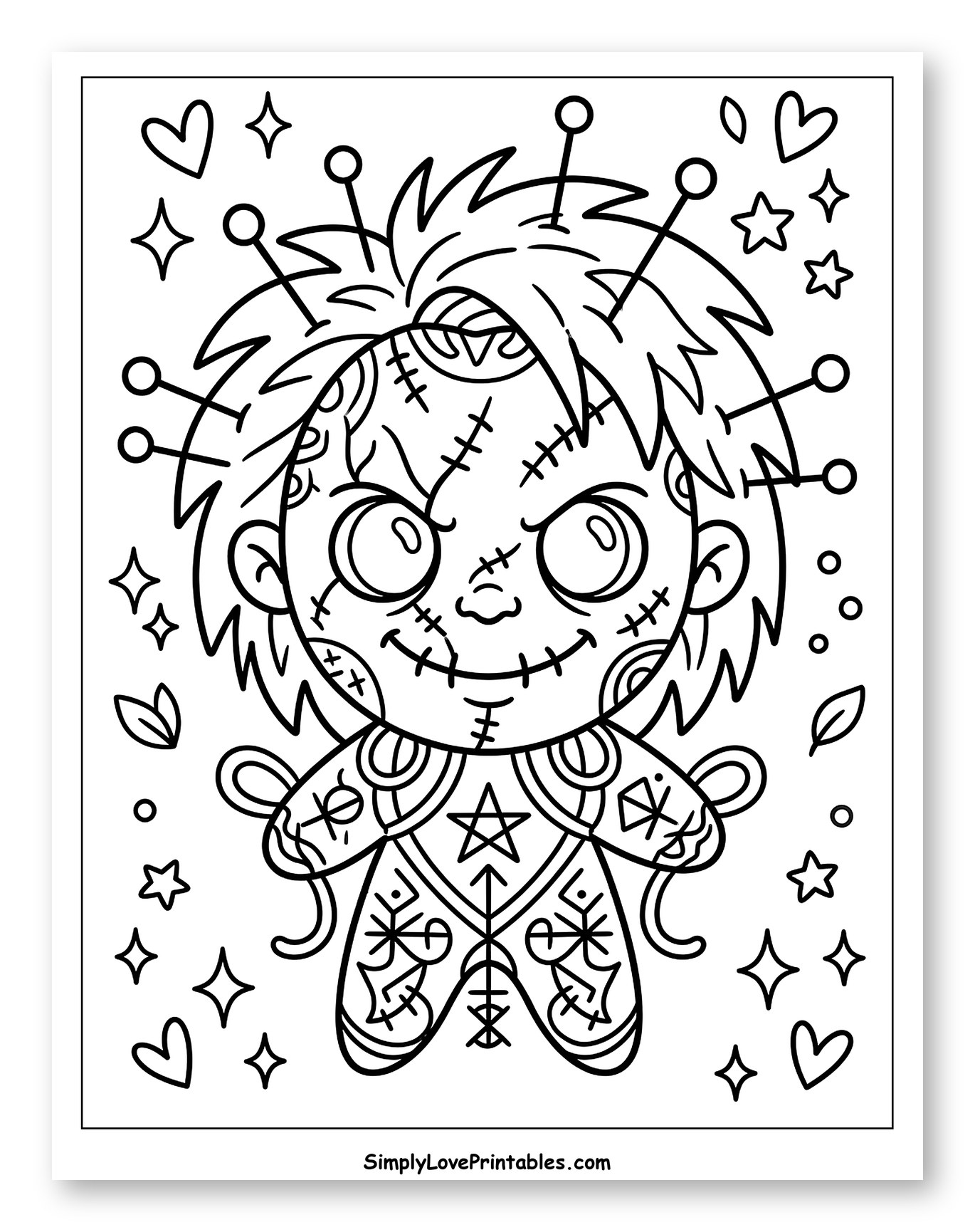 Cute Chucky Voodoo Doll Halloween Design