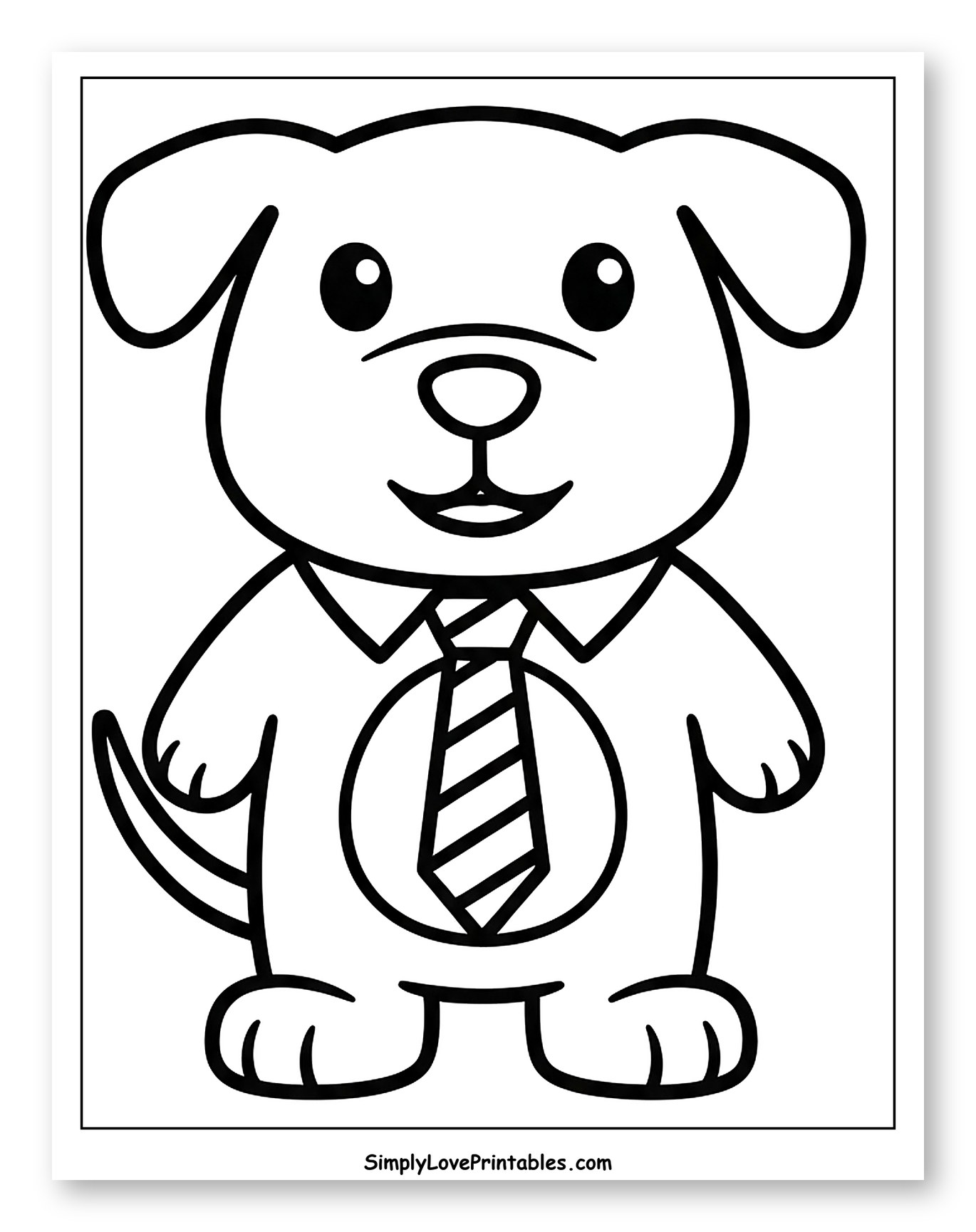Cute Dog in a Shirt and Tie