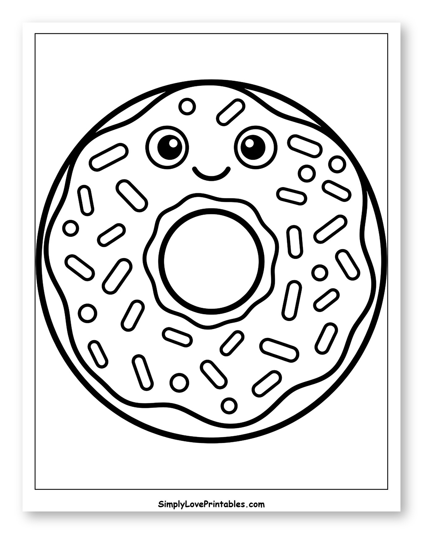 Cute Donut with a Friendly Face