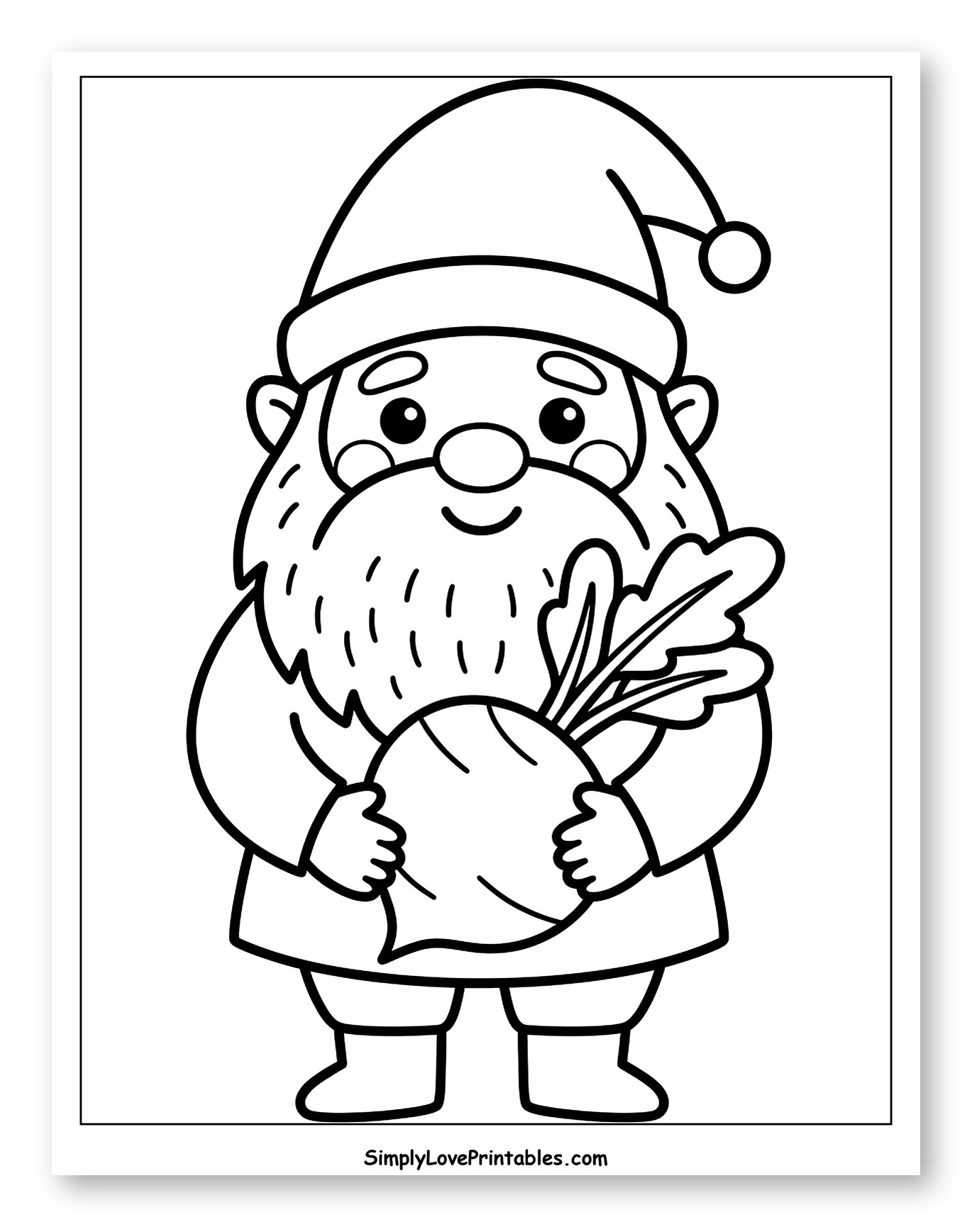 Cute Dwarf Holding a Large Beet