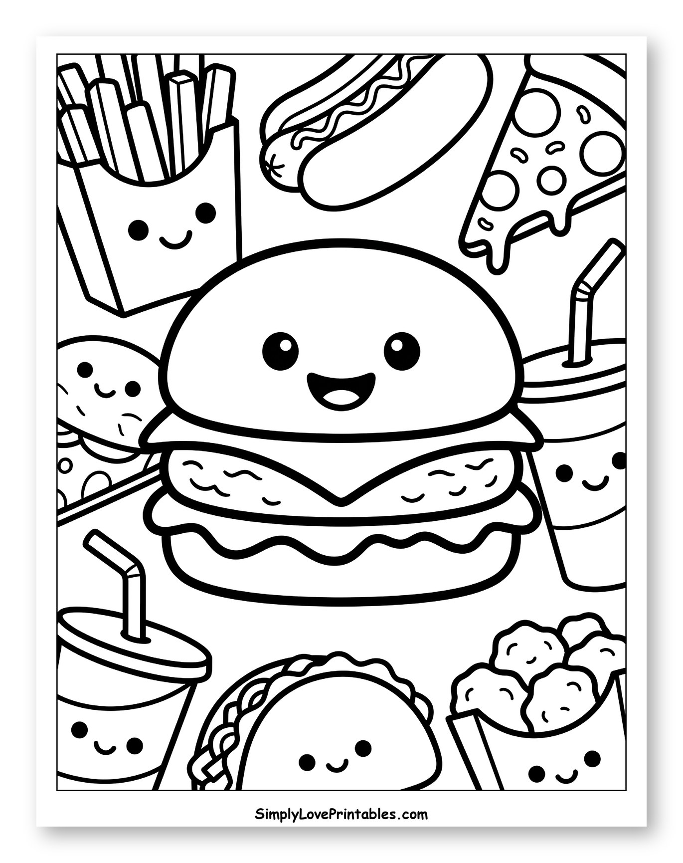Cute Fast Food Feast