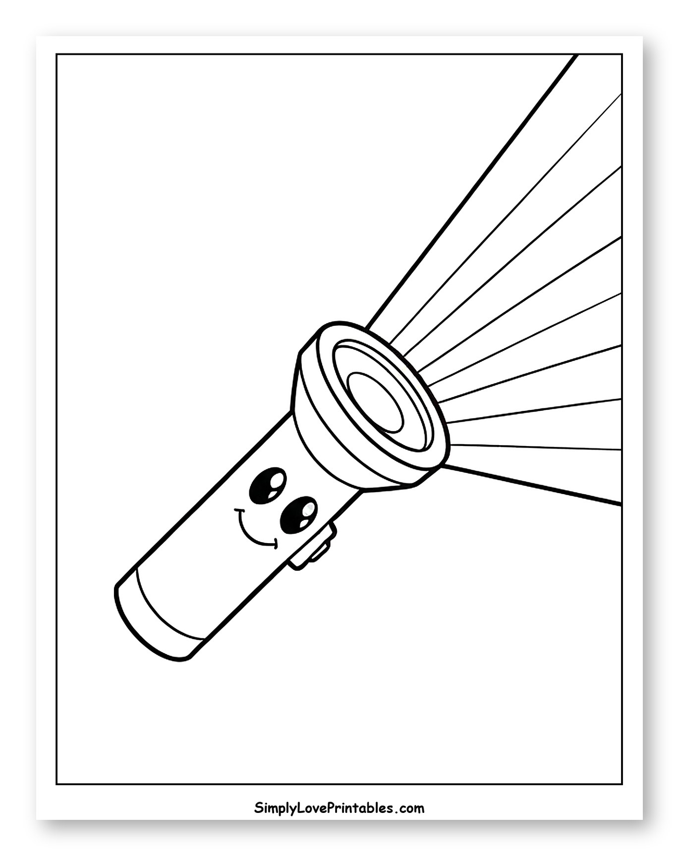 Cute Flashlight Shining Light on a Cloud